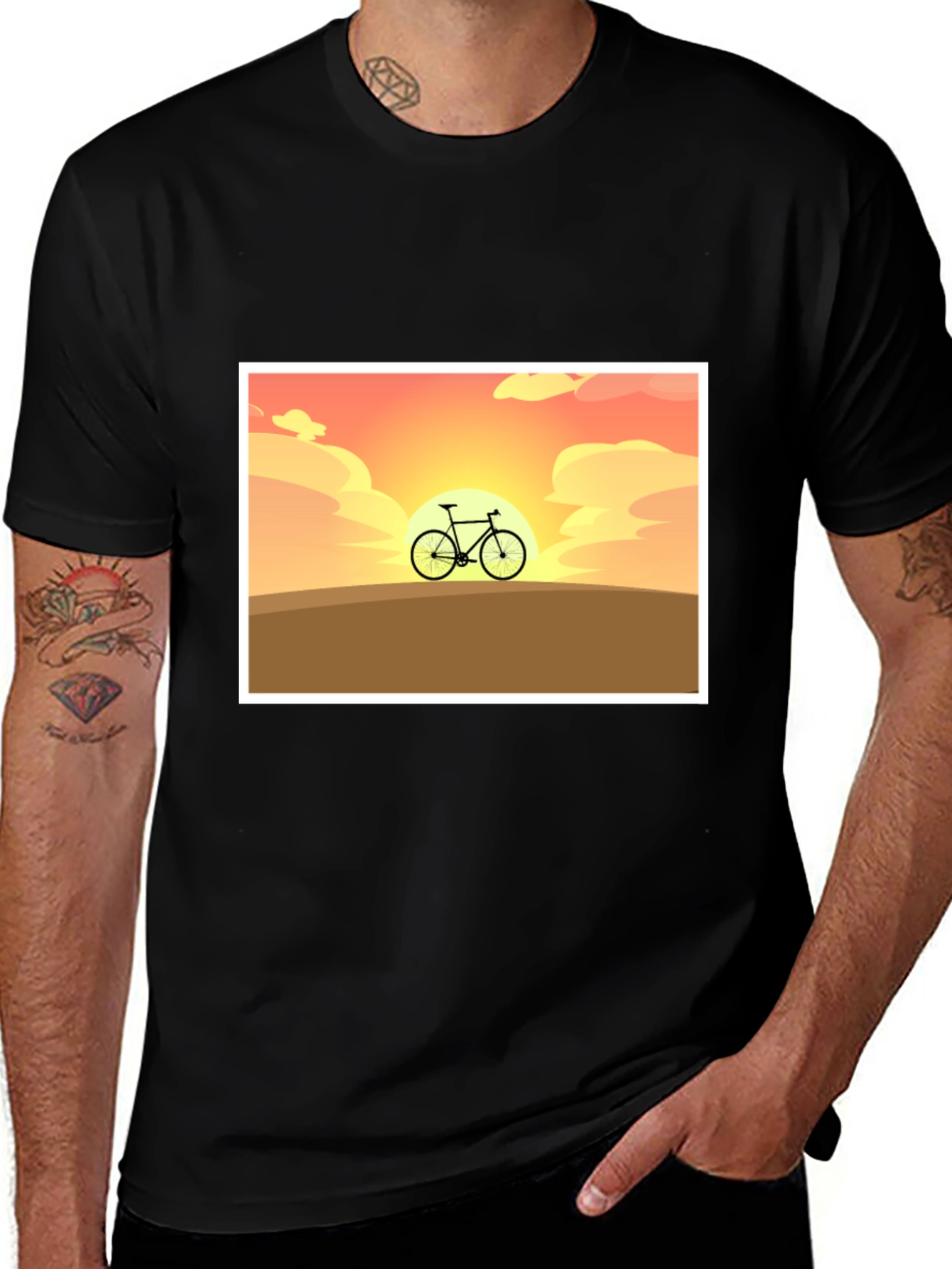 Sunset Bike Graphic Tee