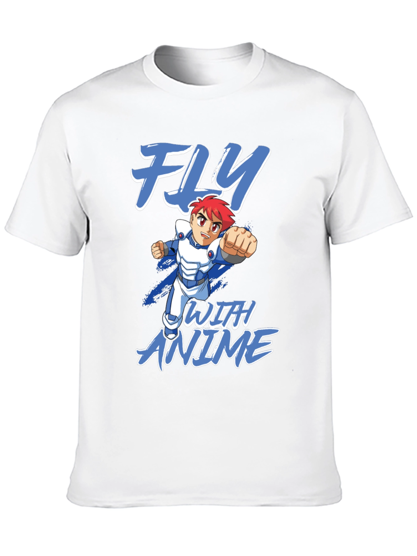 Fly with Anime T-Shirt - Black