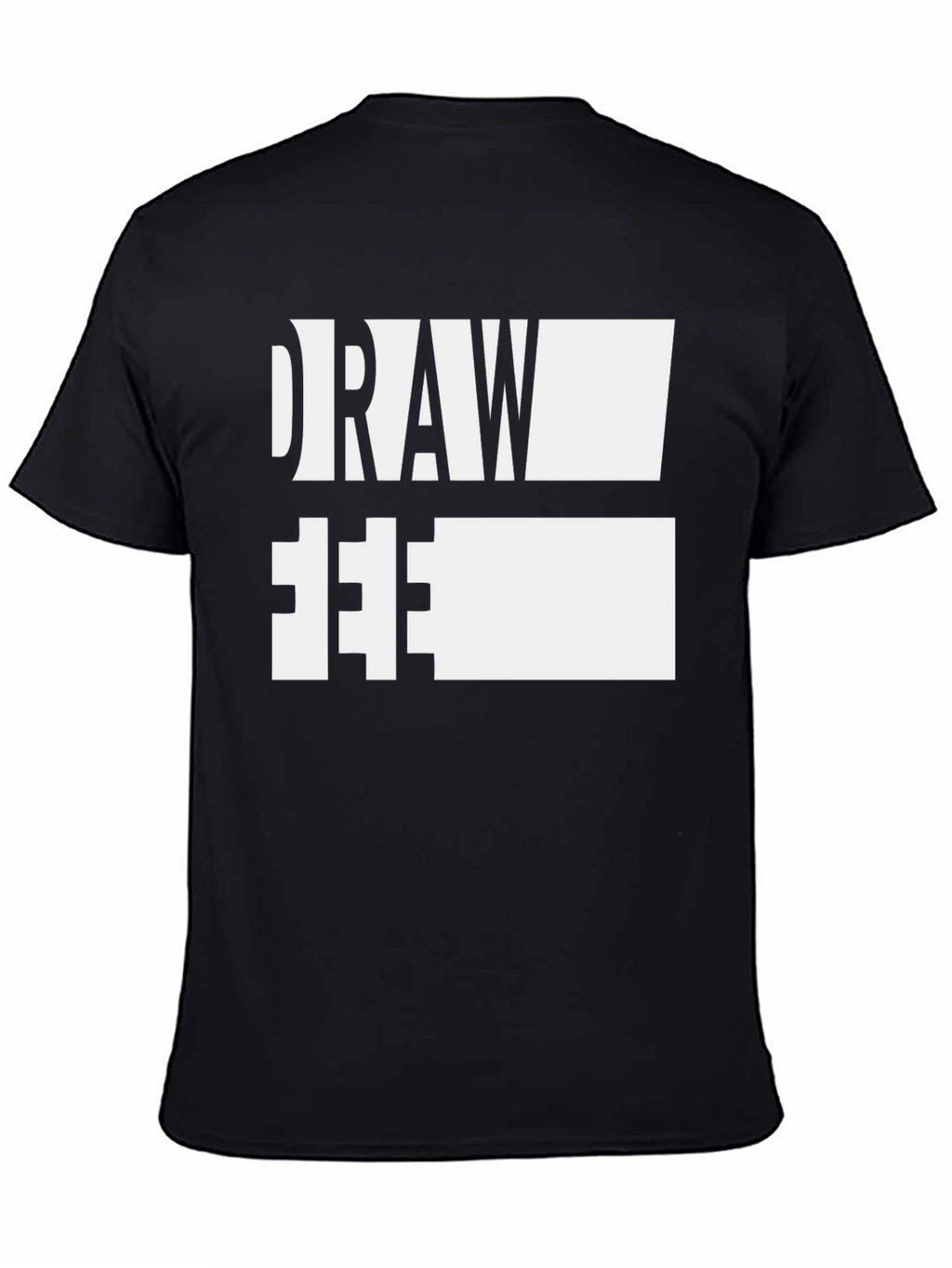 Draw Free Tee - Artistic Expression Black Cotton T-Shirt