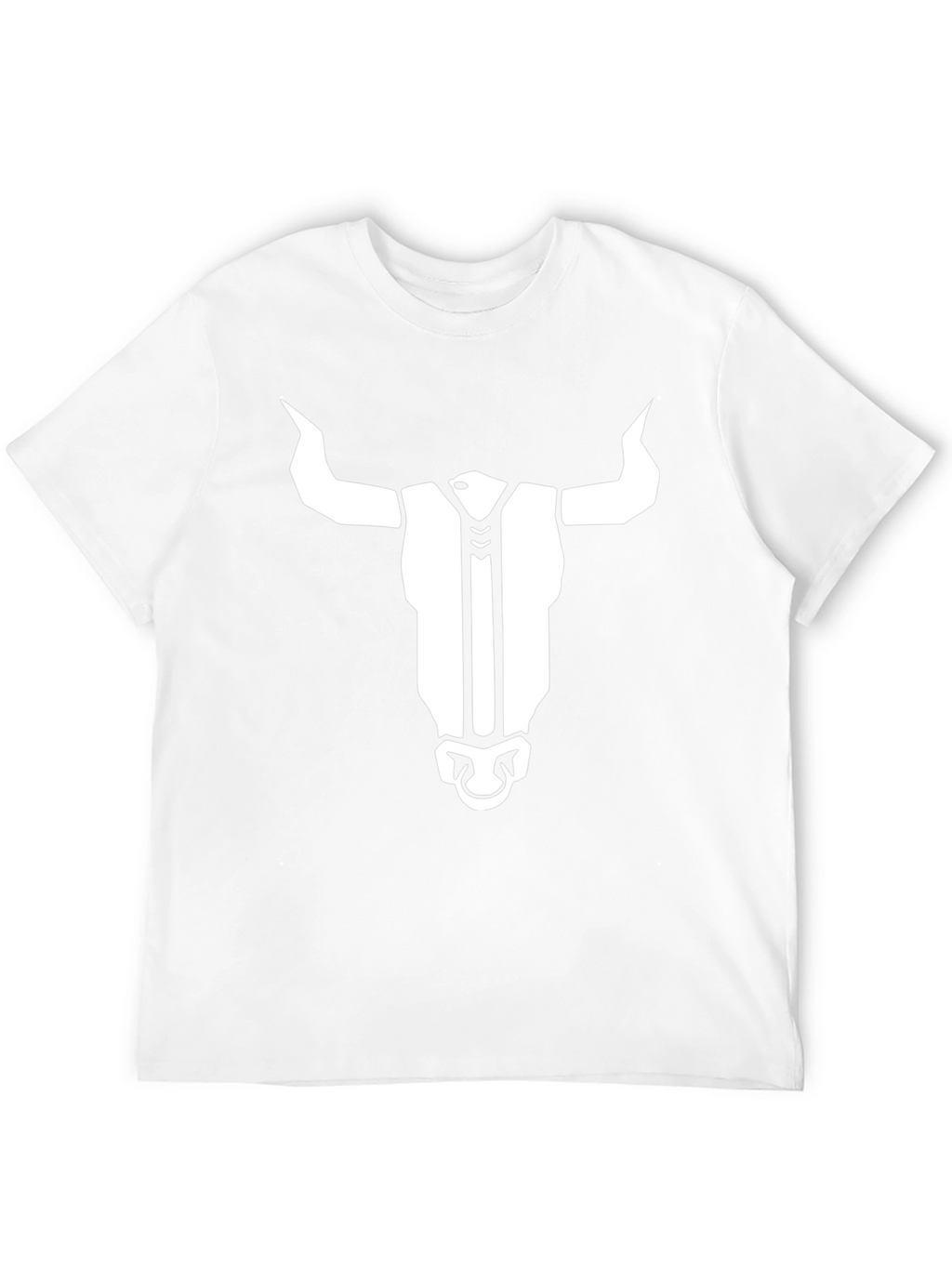 Black T-Shirt with Bull Head Graphic Print