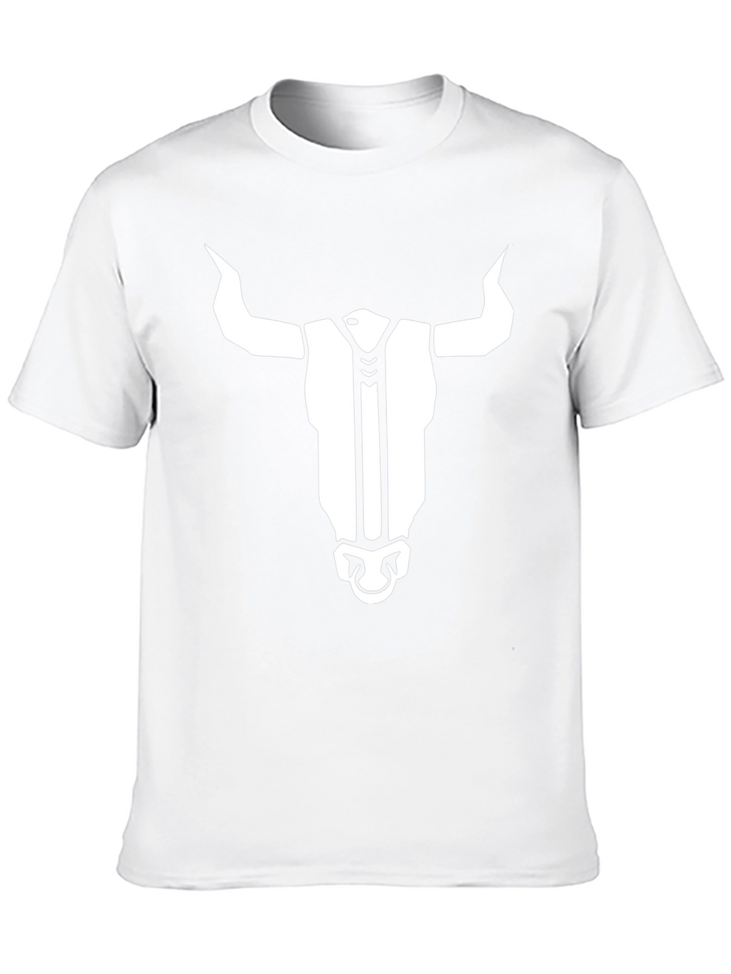 Black T-Shirt with Bull Head Graphic Print
