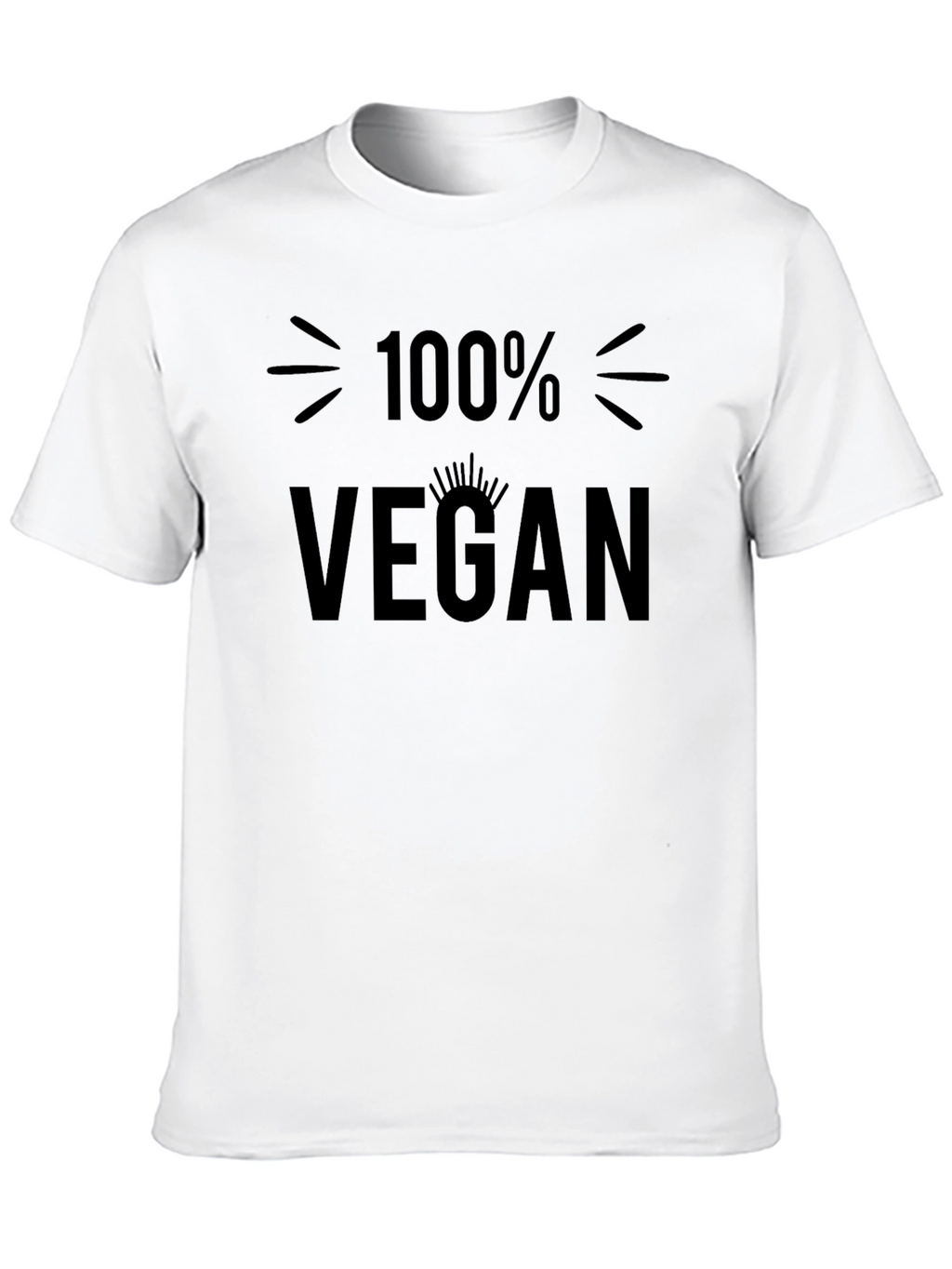 100% Vegan Graphic Tee - Black Unisex