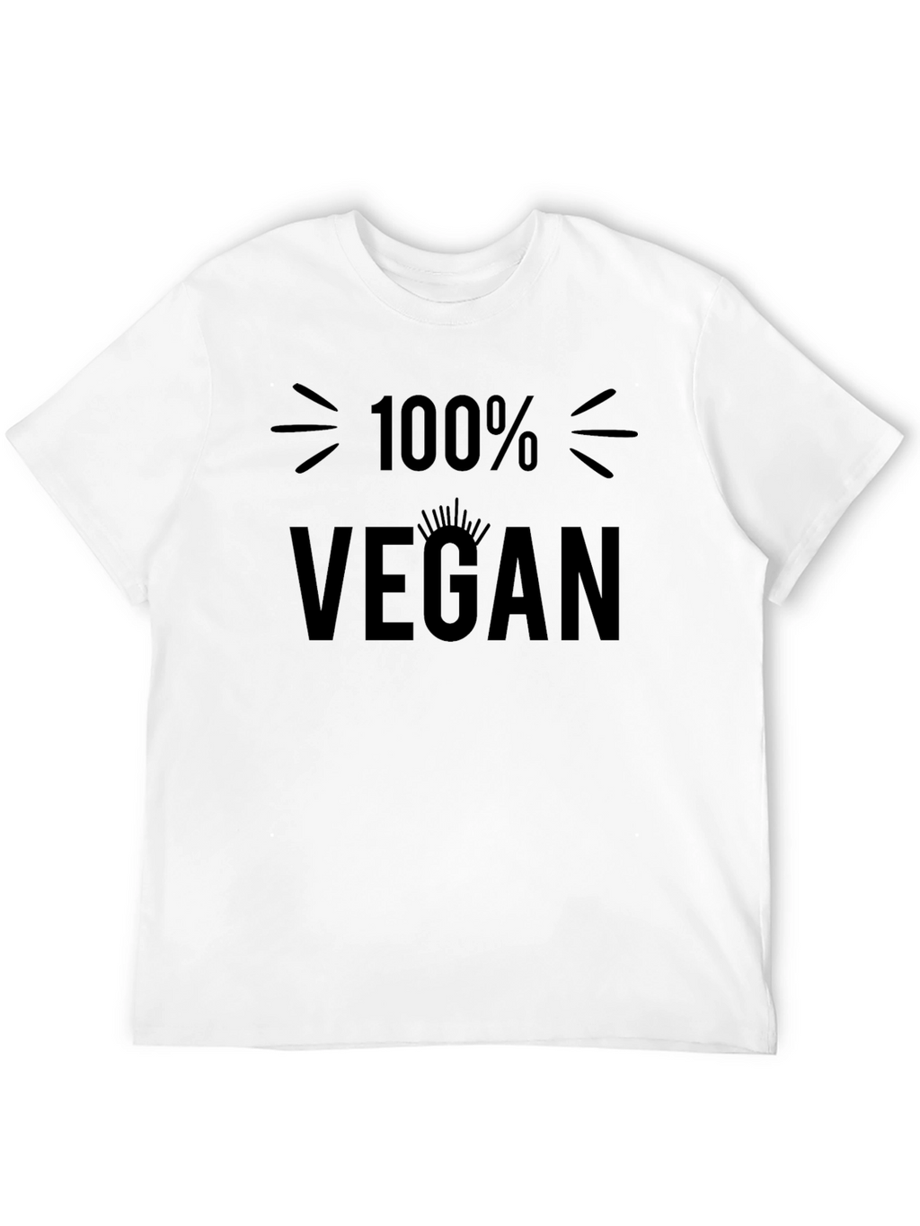 100% Vegan Graphic Tee - Black Unisex