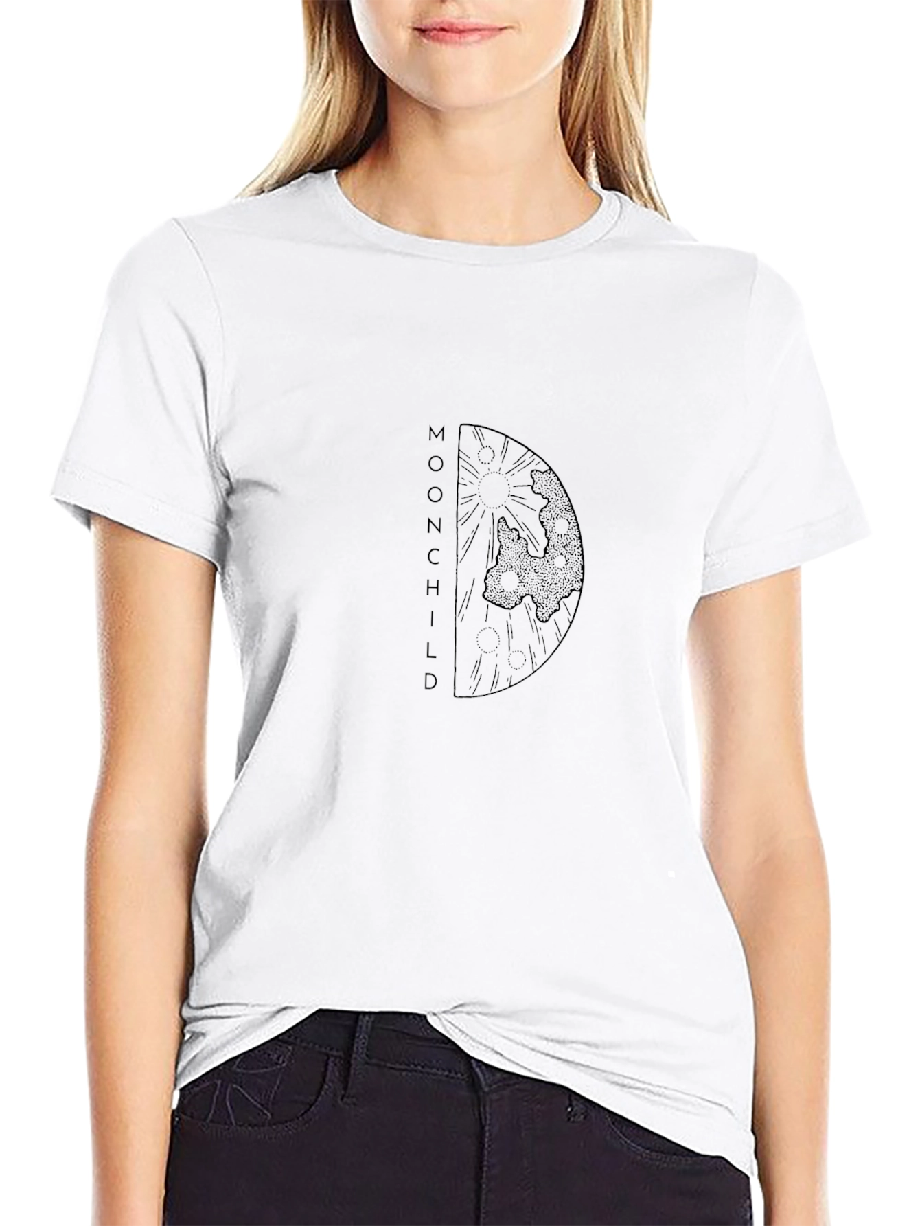 Moonchild Graphic Tee - Black