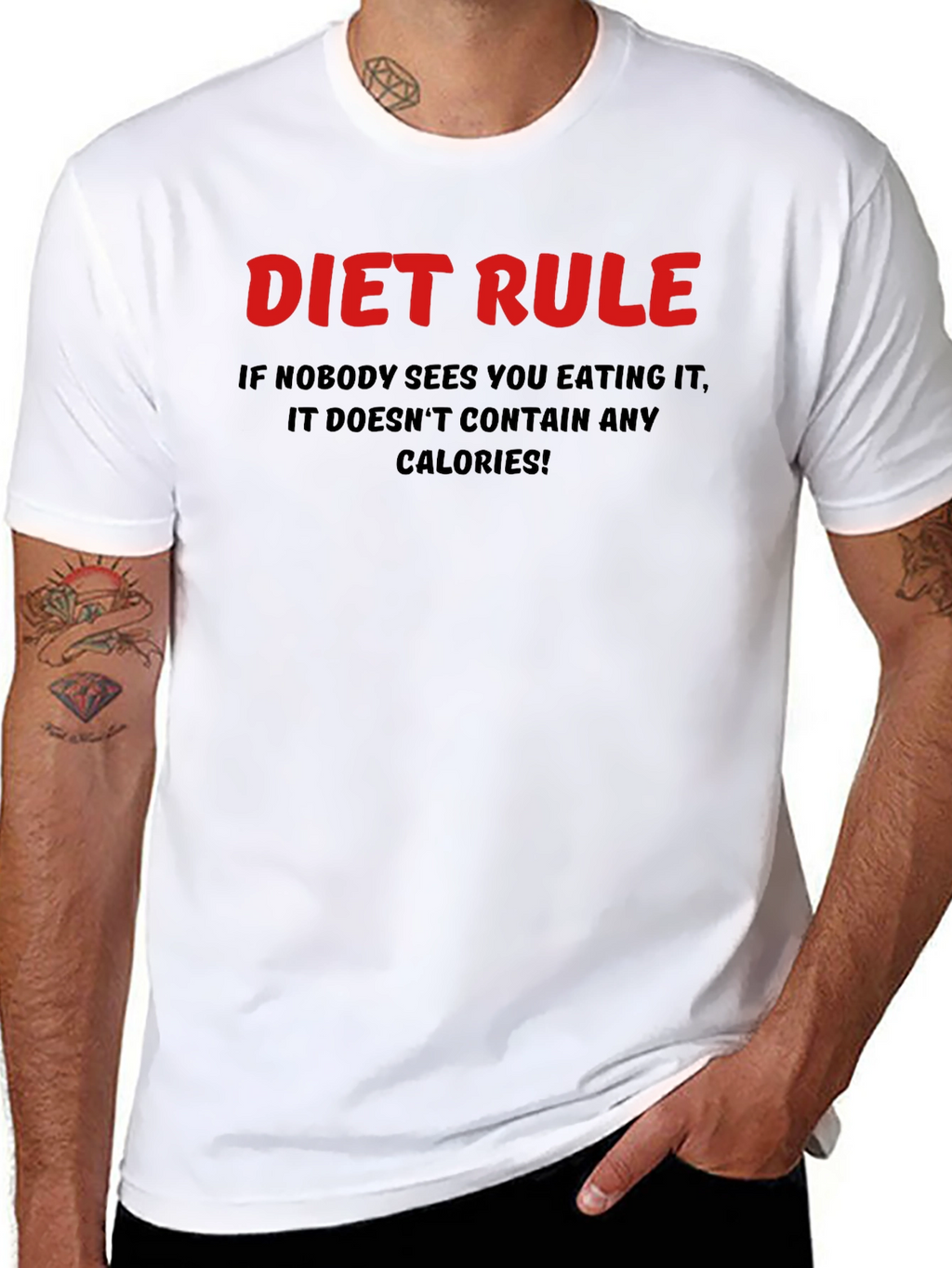 Diet Rule T-Shirt - Funny Calorie Counting Tee
