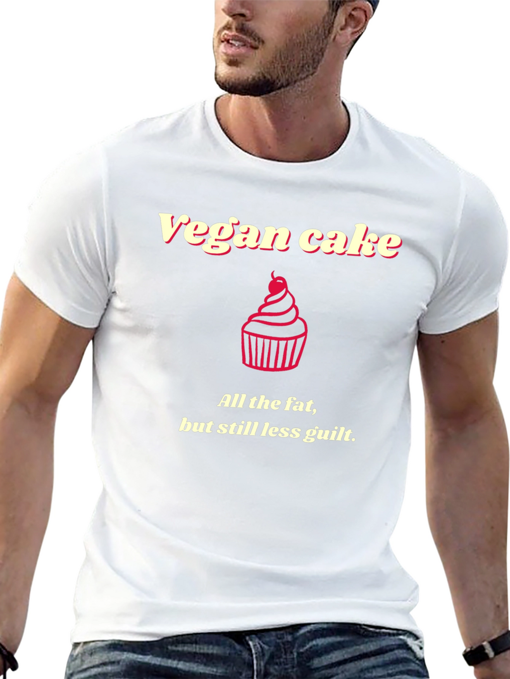 Vegan Cake Humor Graphic Tee