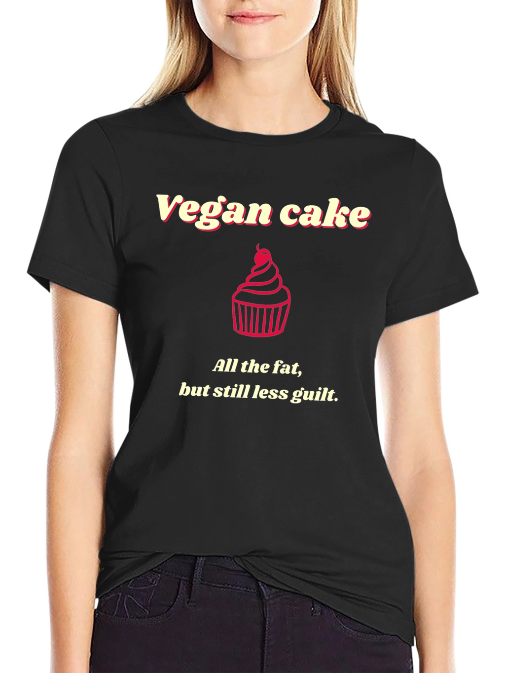 Vegan Cake Humor Graphic Tee