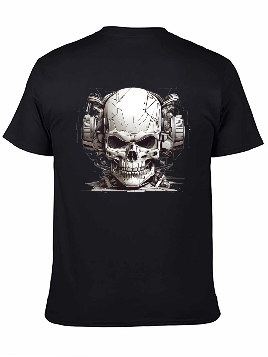 Skull Headphones Graphic Tee - Edgy Style