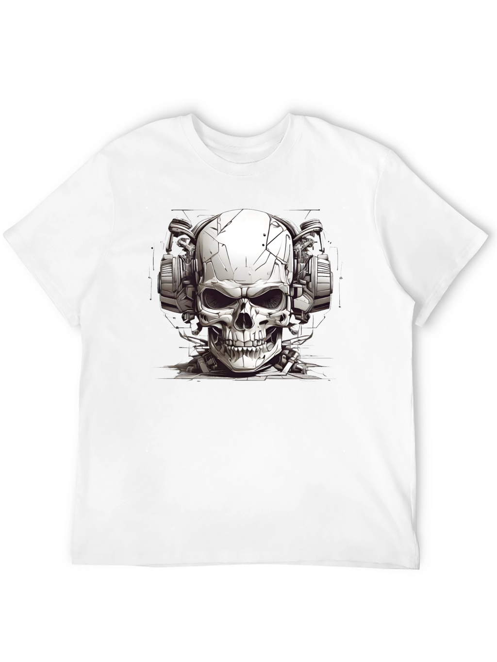 Skull Headphones Graphic Tee - Edgy Style
