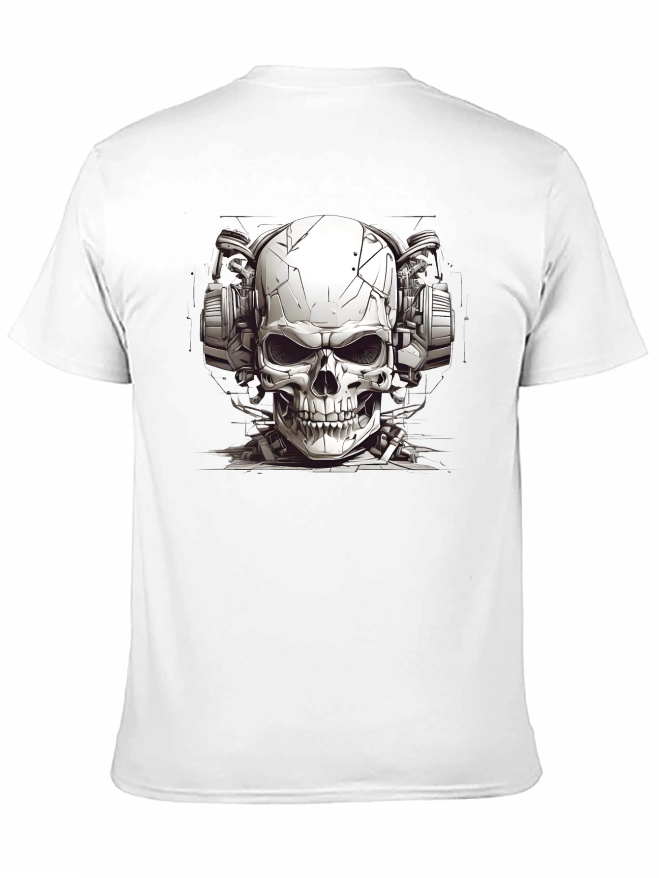 Skull Headphones Graphic Tee - Edgy Style