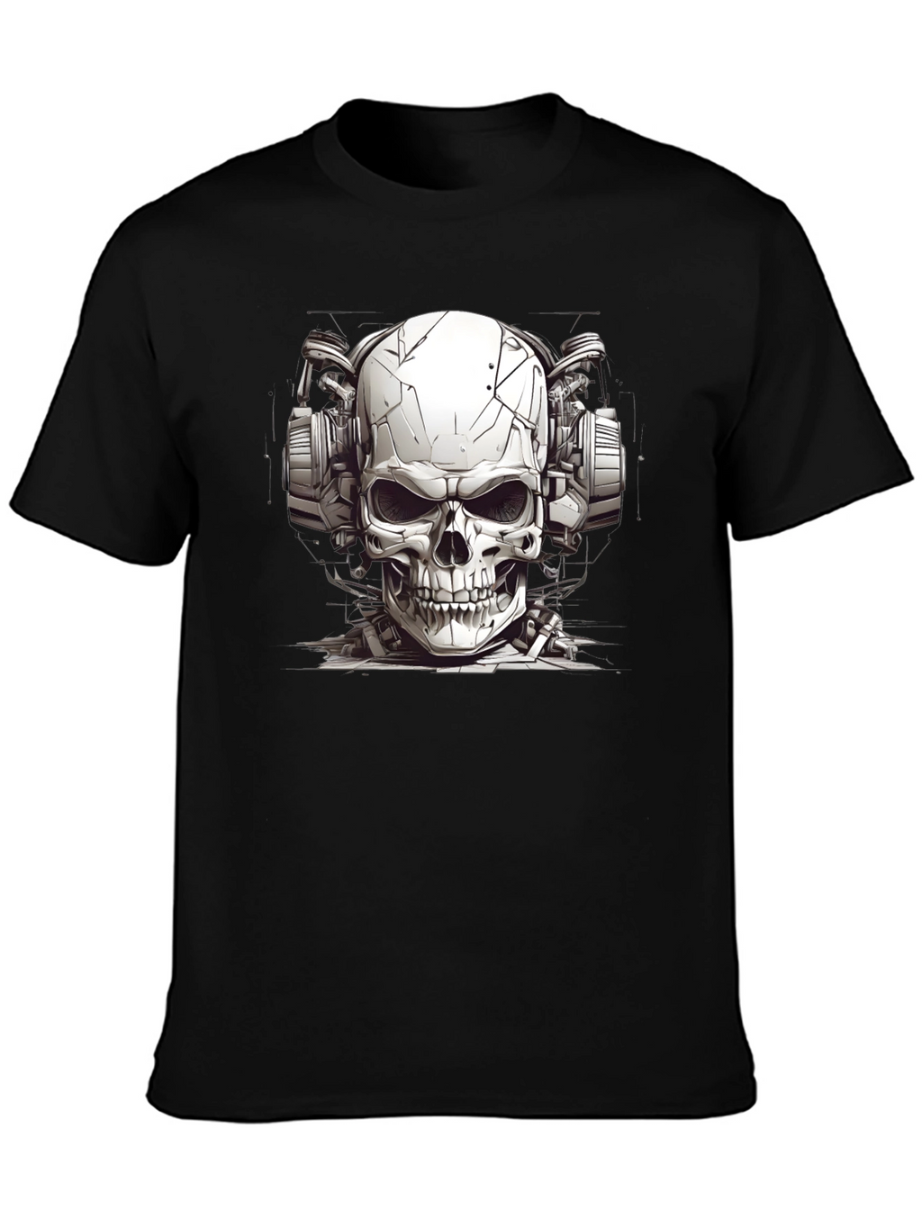 Skull Headphones Graphic Tee - Edgy Style