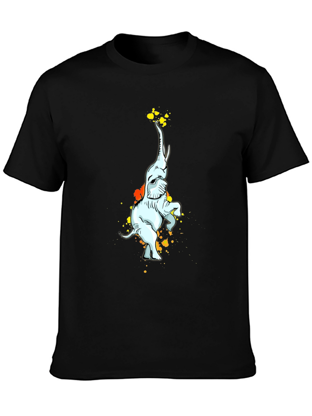 Elephant Art Black T-Shirt
