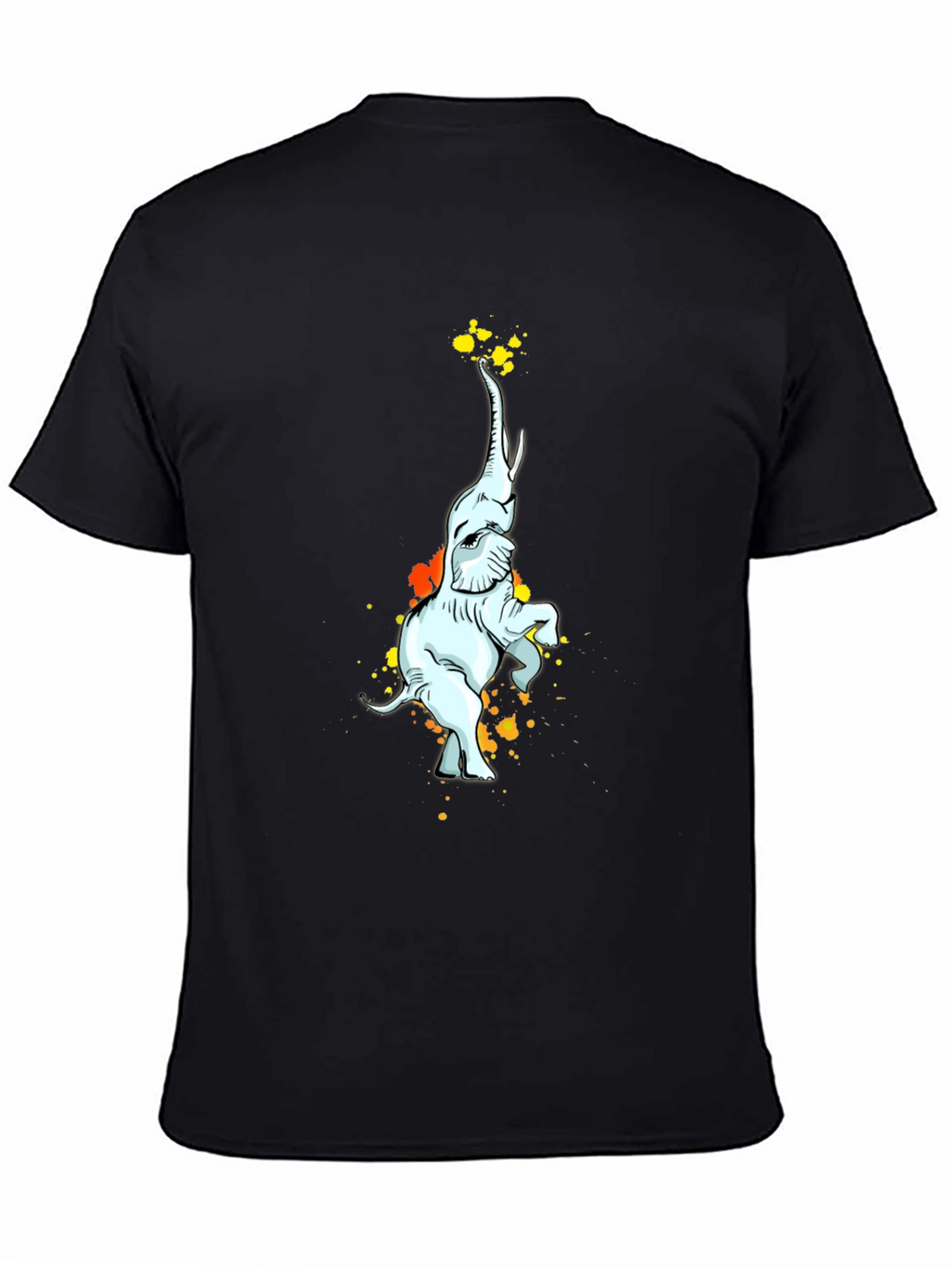 Elephant Art Black T-Shirt