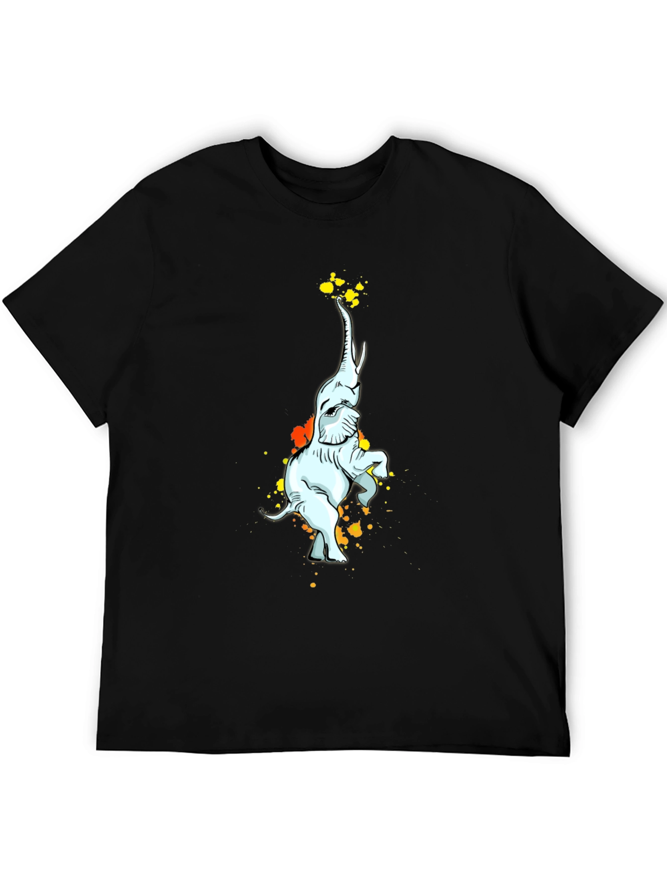 Elephant Art Black T-Shirt