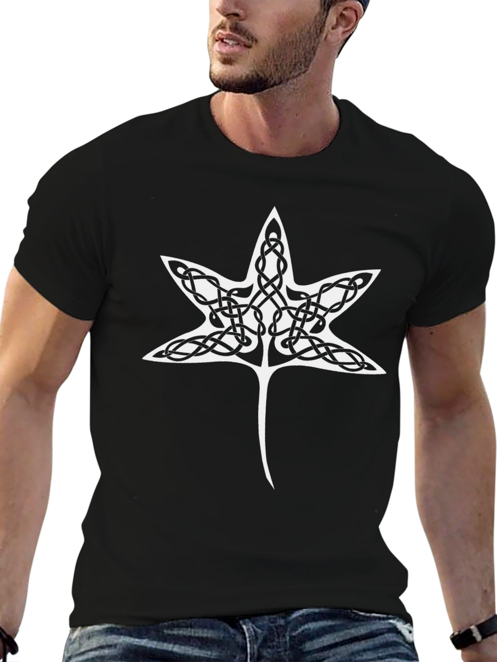 Celtic Knot Star T-Shirt - Black