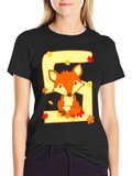 Cute Fox Number 5 Birthday T-Shirt