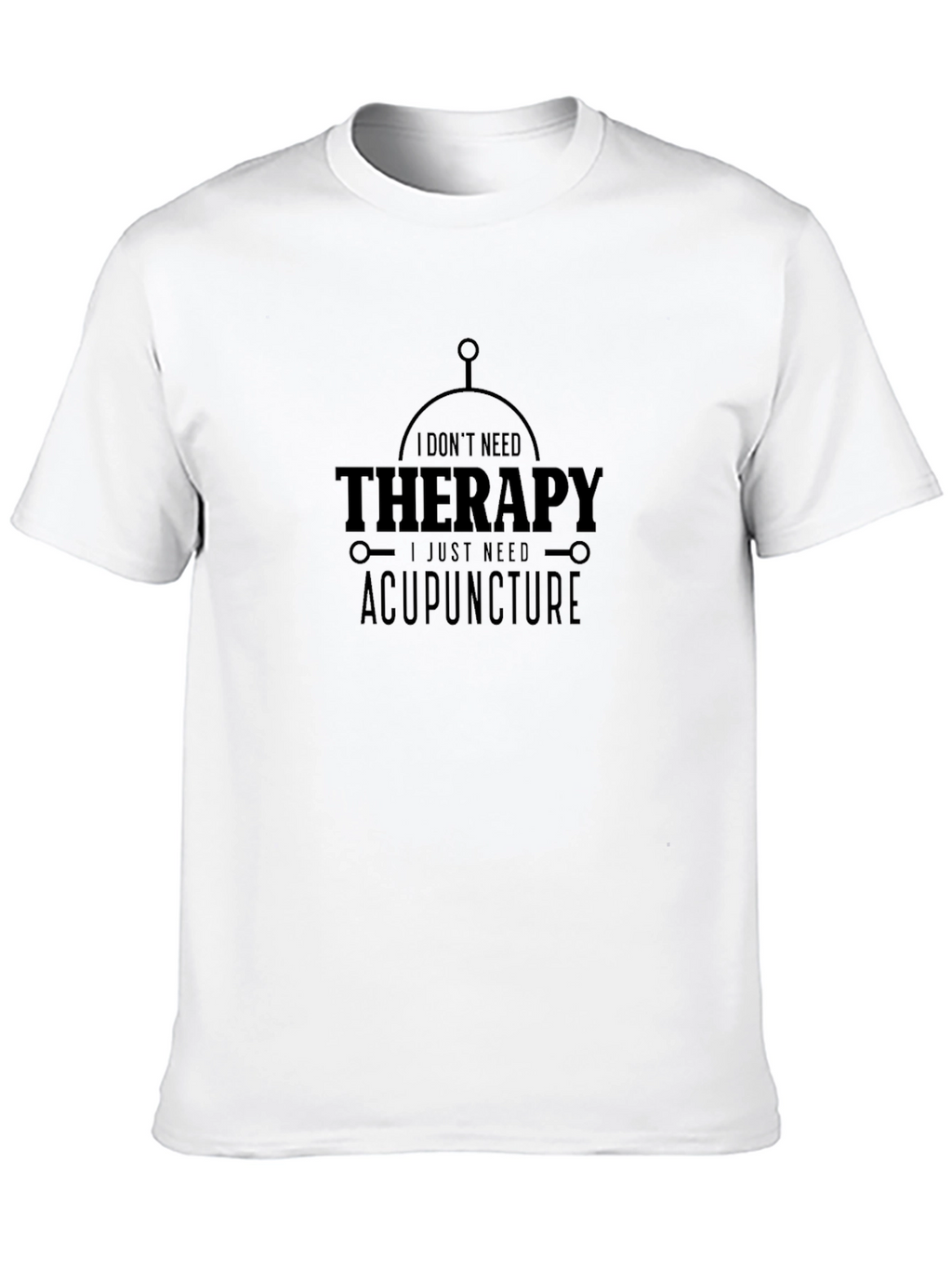 Acupuncture Therapy Black Graphic T-Shirt