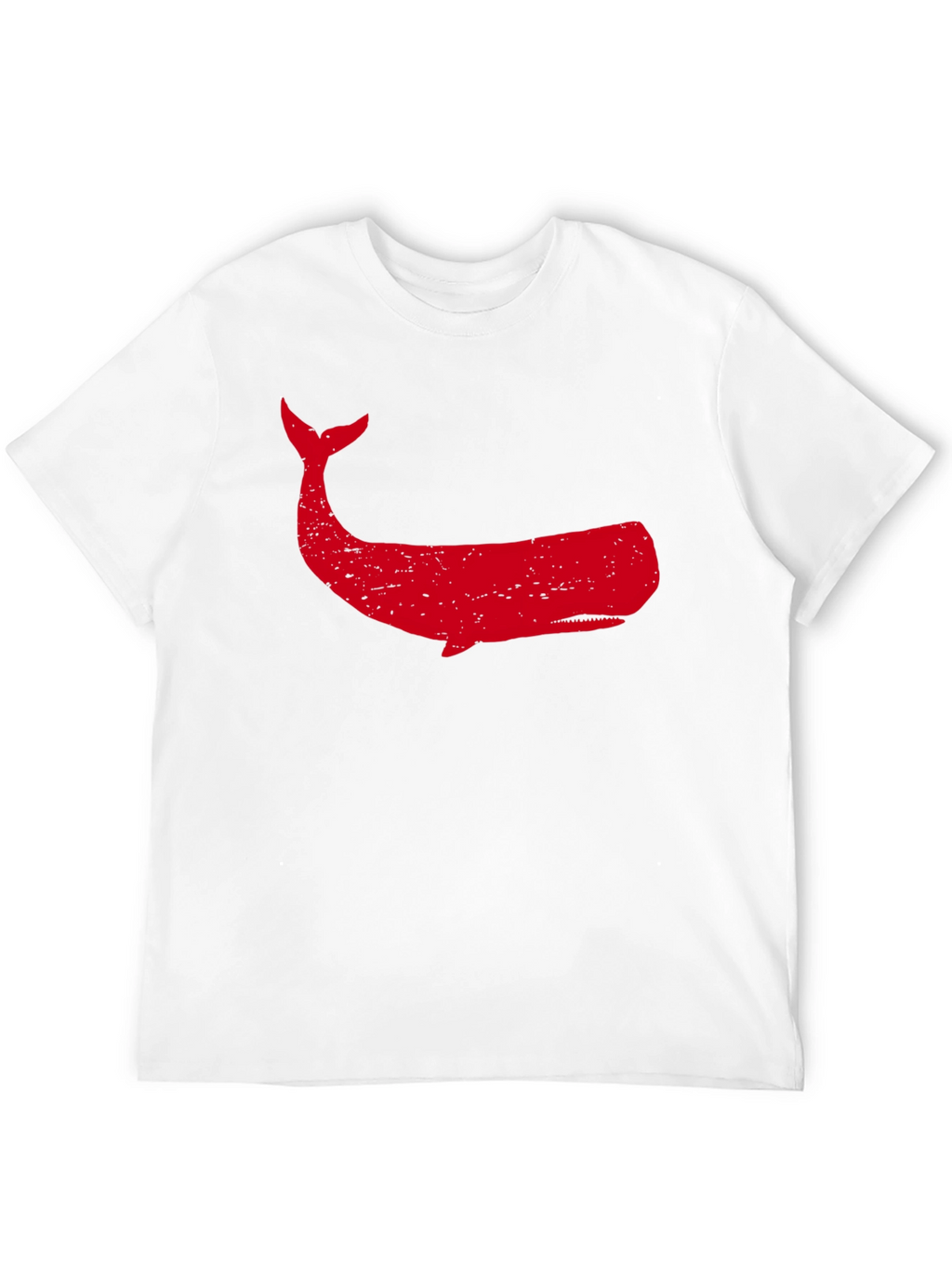 Red Whale Graphic Tee - Black Cotton T-Shirt