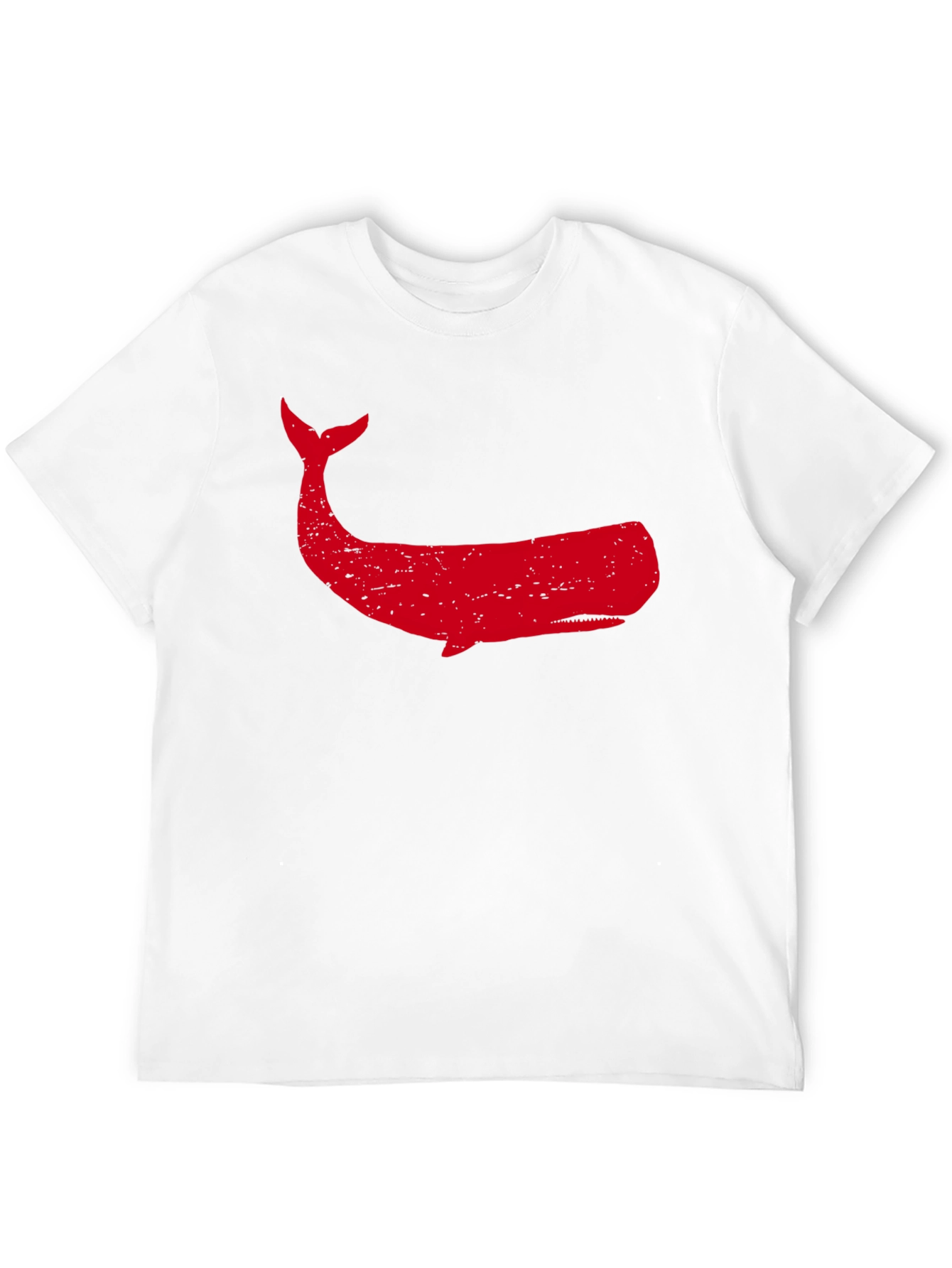 Red Whale Graphic Tee - Black Cotton T-Shirt