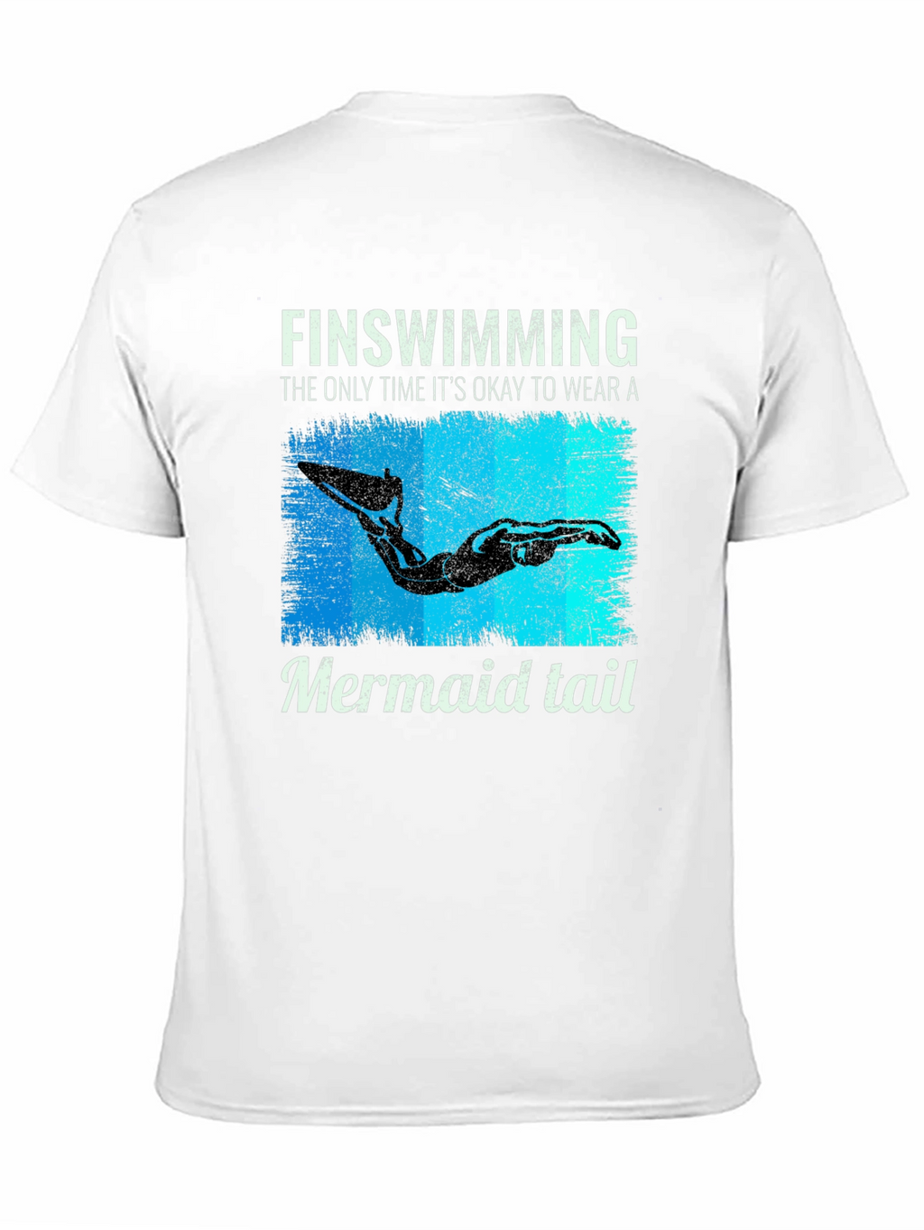 Finswimming Mermaid Tail Black T-Shirt