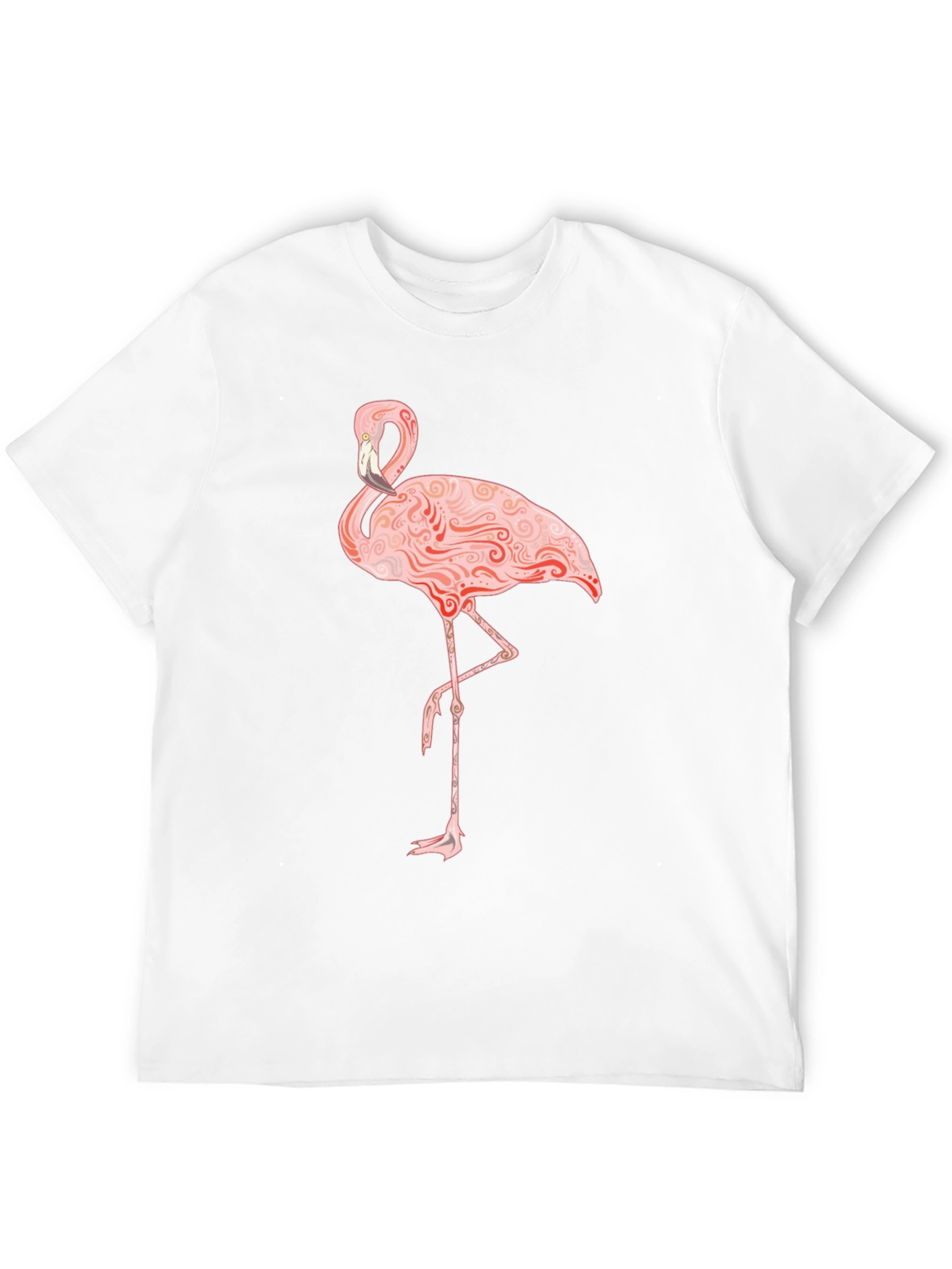 Flamingo Graphic Print T-Shirt - Black