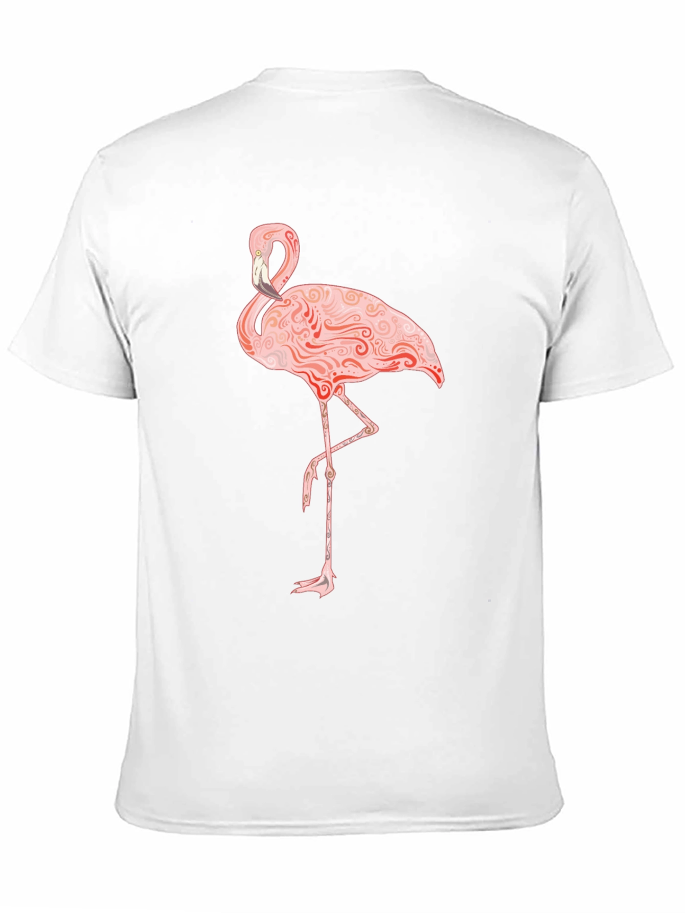 Flamingo Graphic Print T-Shirt - Black