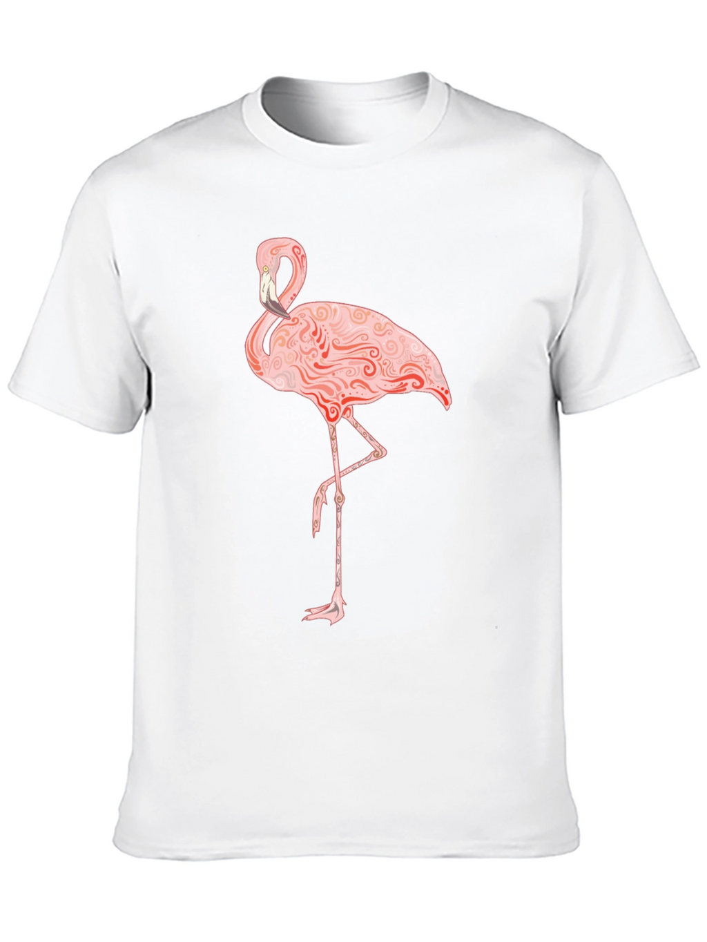 Flamingo Graphic Print T-Shirt - Black