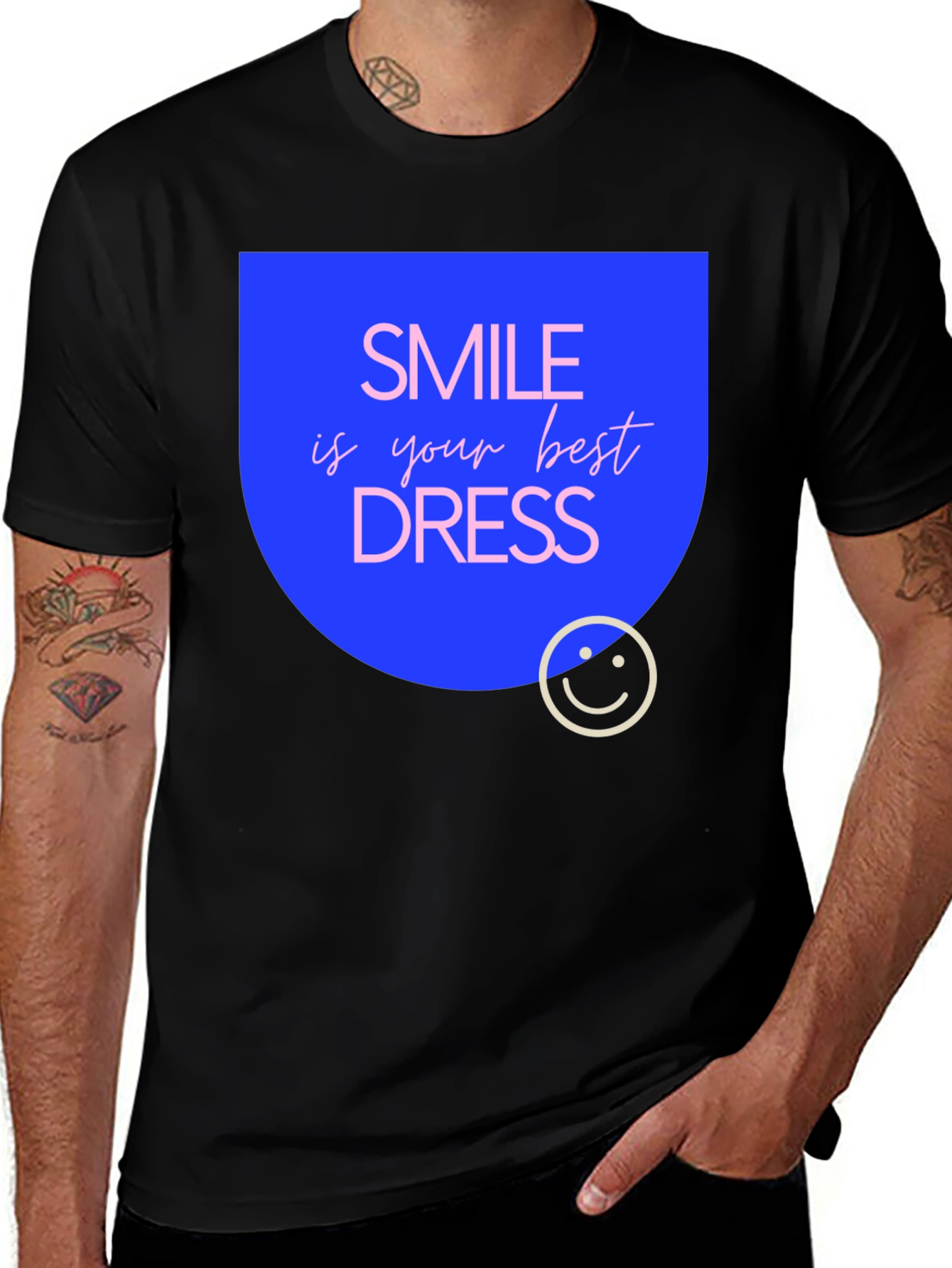 Smile is Your Best Dress Black T-Shirt