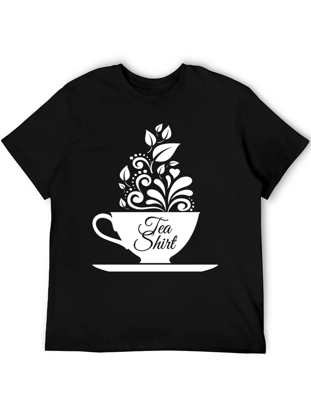 Tea Shirt Graphic Tee - Black Cotton Blend