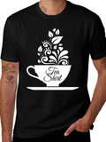 Tea Shirt Graphic Tee - Black Cotton Blend