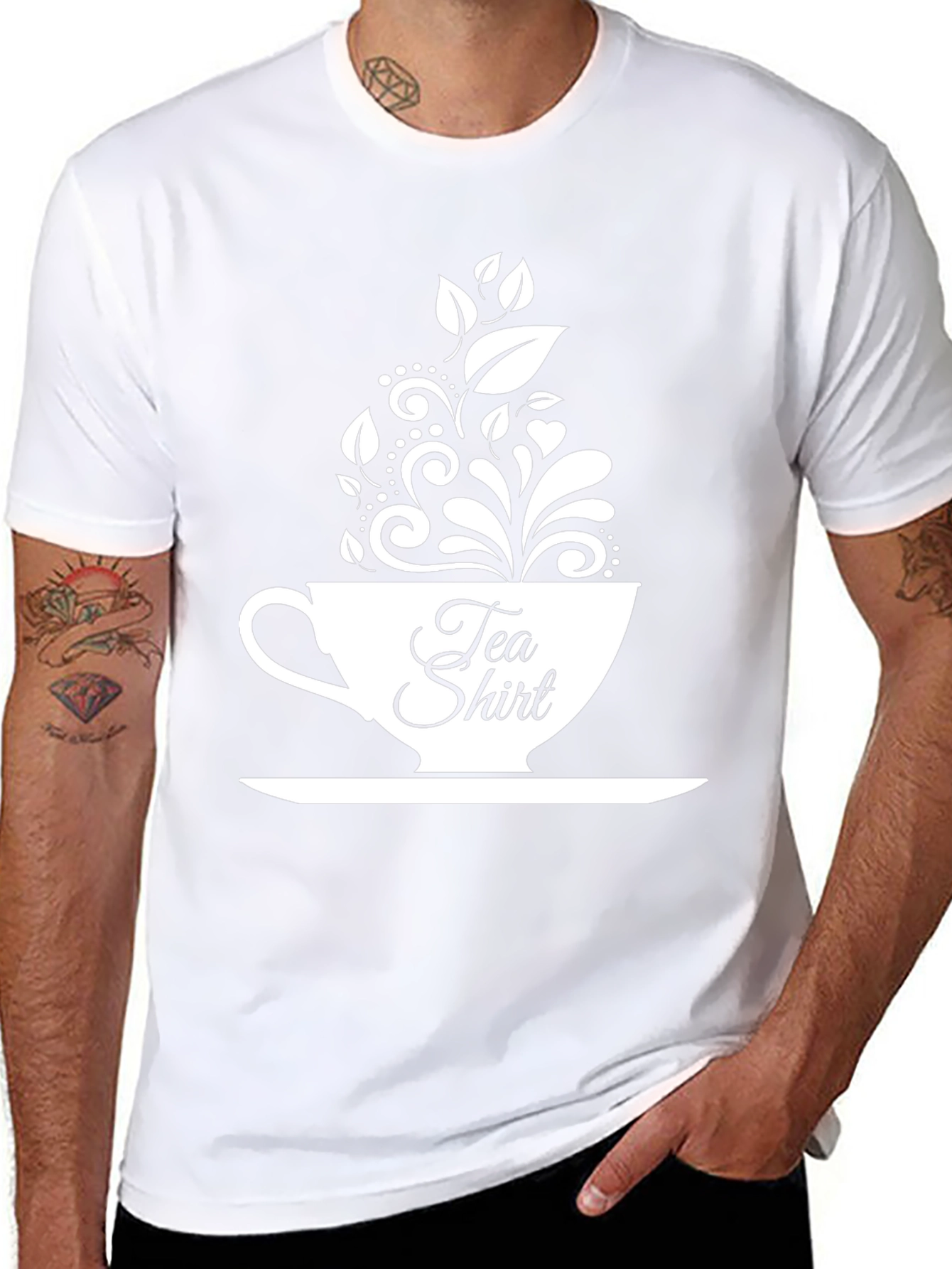 Tea Shirt Graphic Tee - Black Cotton Blend