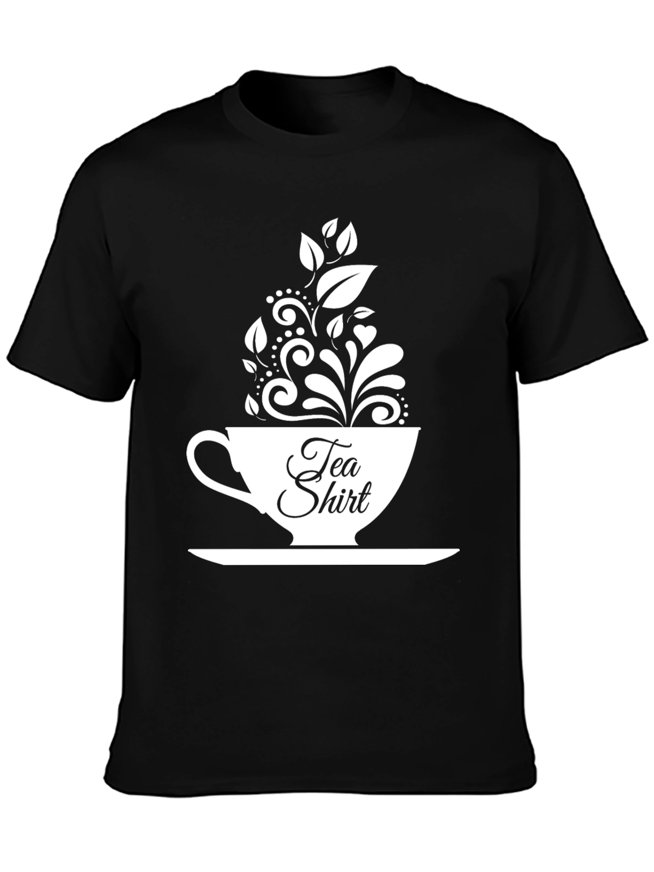 Tea Shirt Graphic Tee - Black Cotton Blend