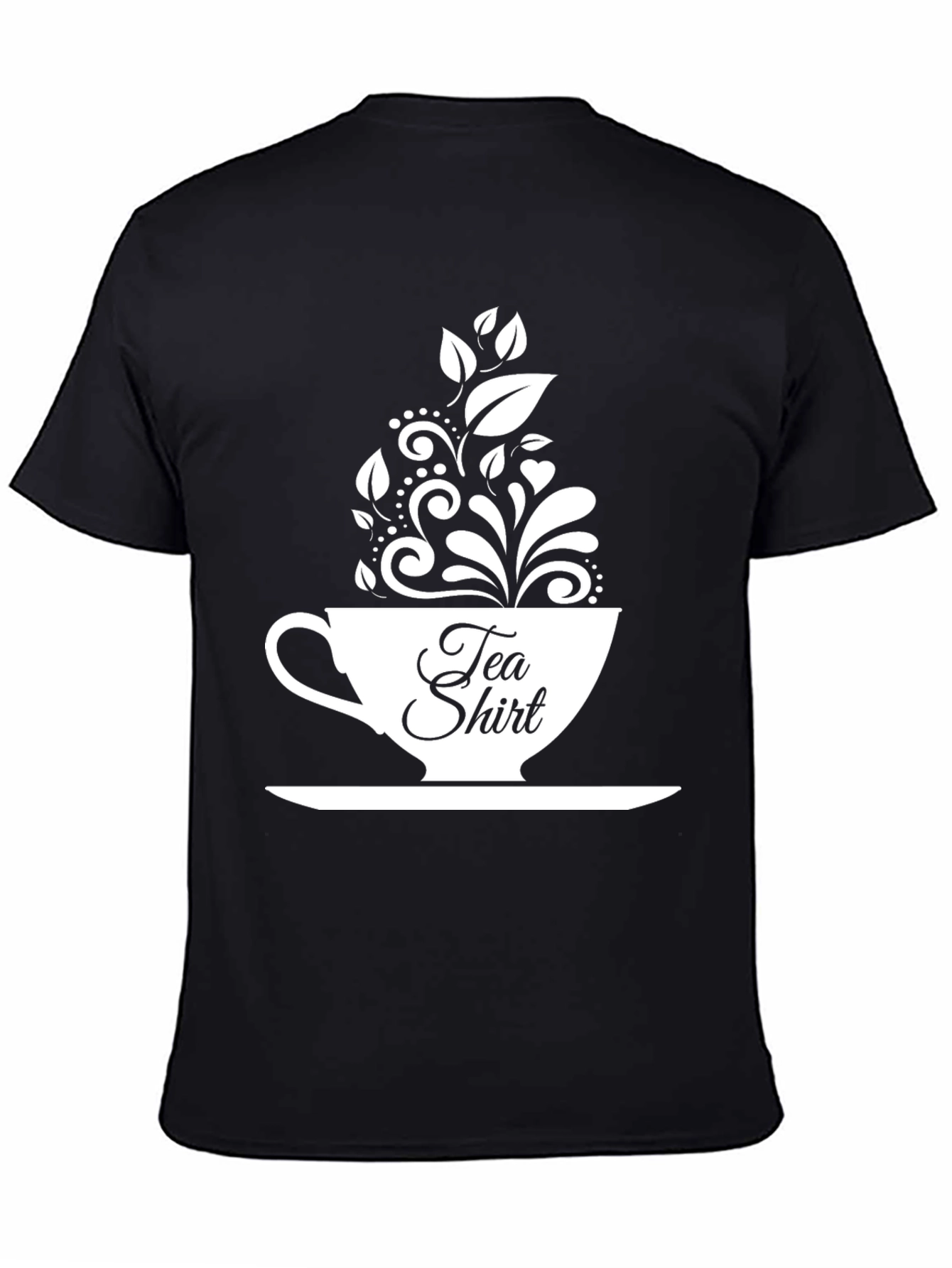 Tea Shirt Graphic Tee - Black Cotton Blend