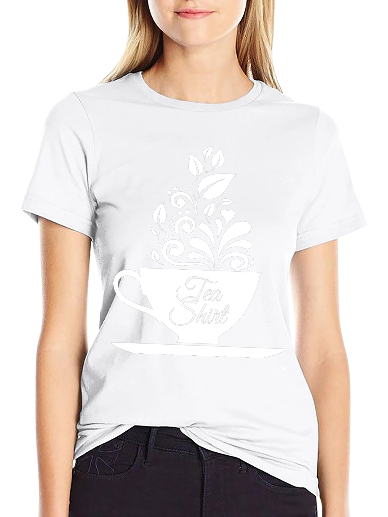 Tea Shirt Graphic Tee - Black Cotton Blend