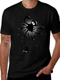Black Ink Blob Graphic T-Shirt - Mens Casual Tee