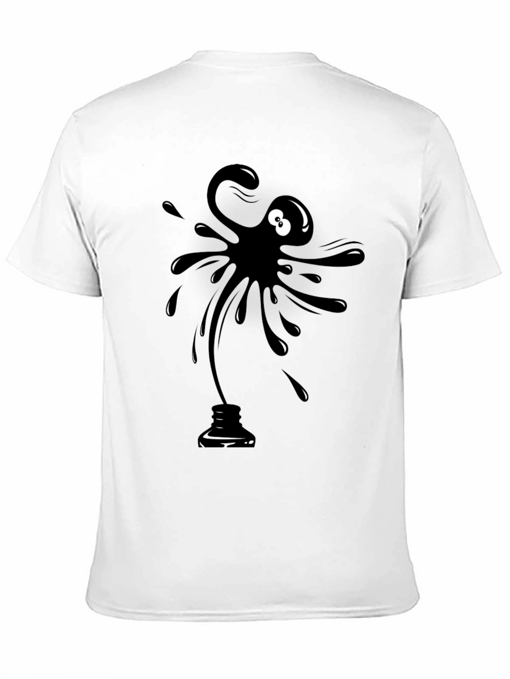 Black Ink Blob Graphic T-Shirt - Mens Casual Tee
