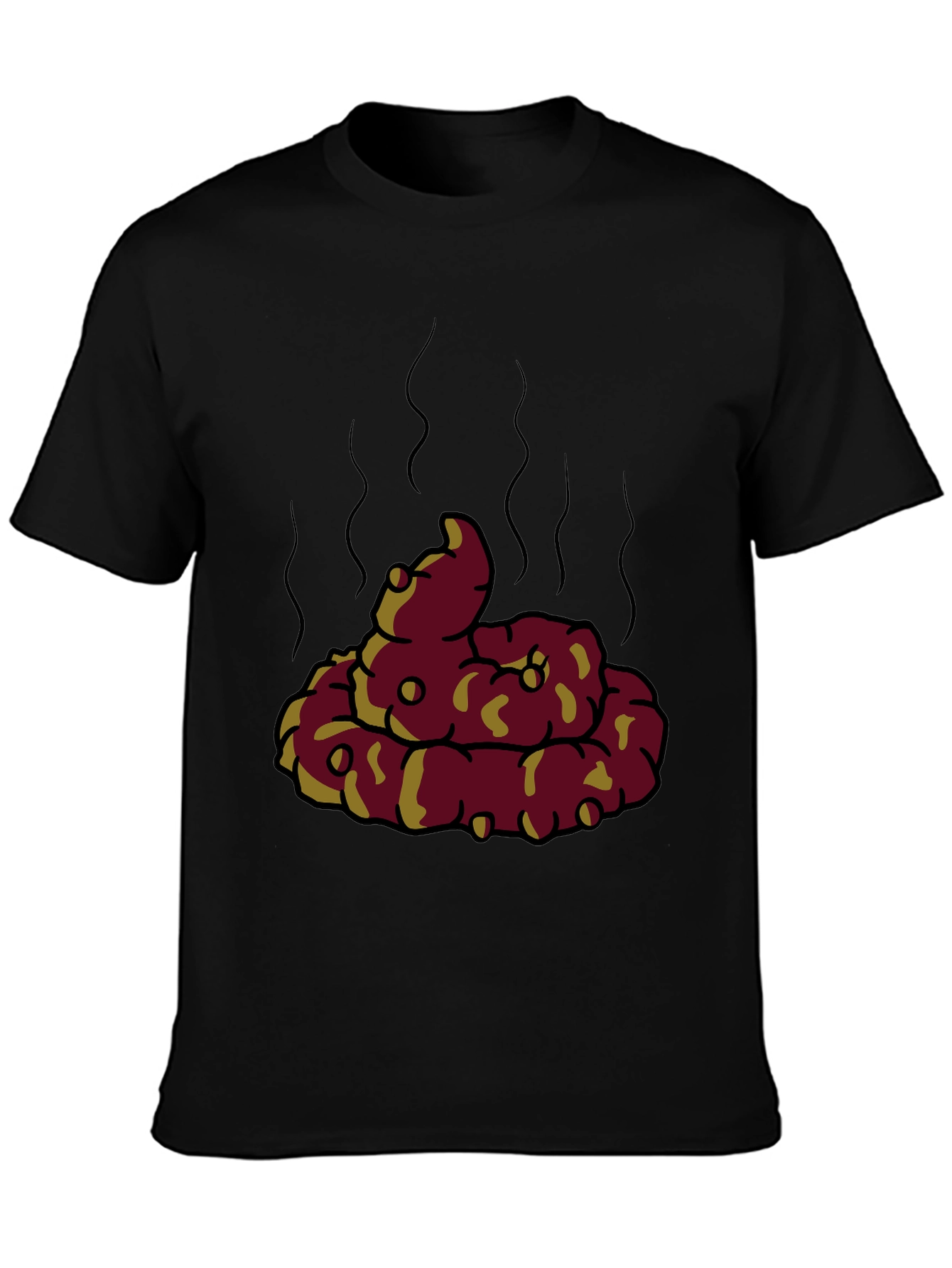 Humorous Poop Emoji Graphic T-Shirt
