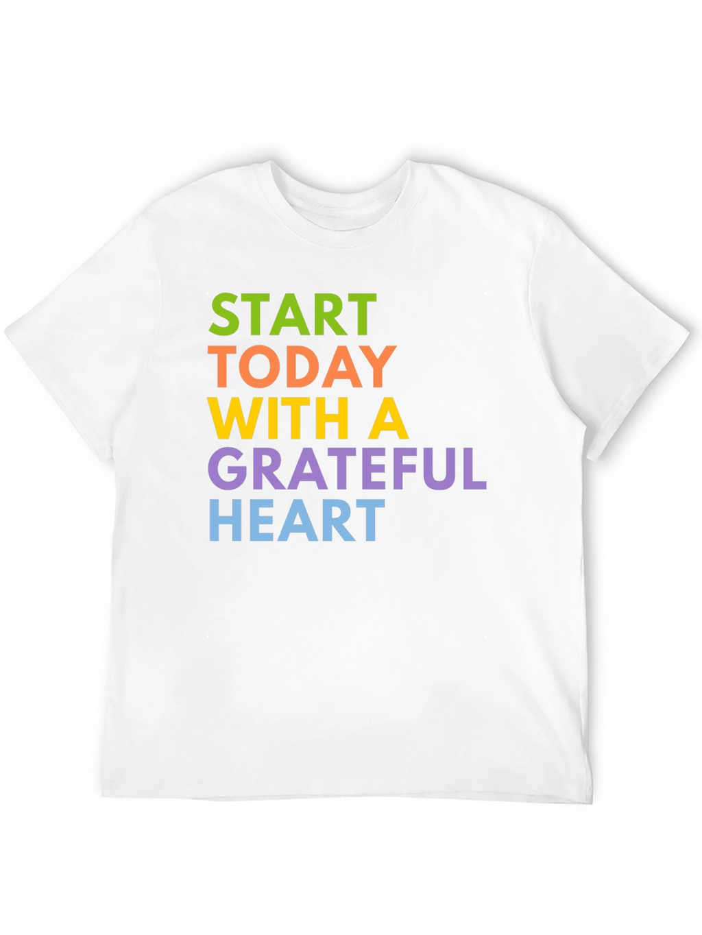 Grateful Heart Graphic Tee - Positive Vibes Black T-Shirt