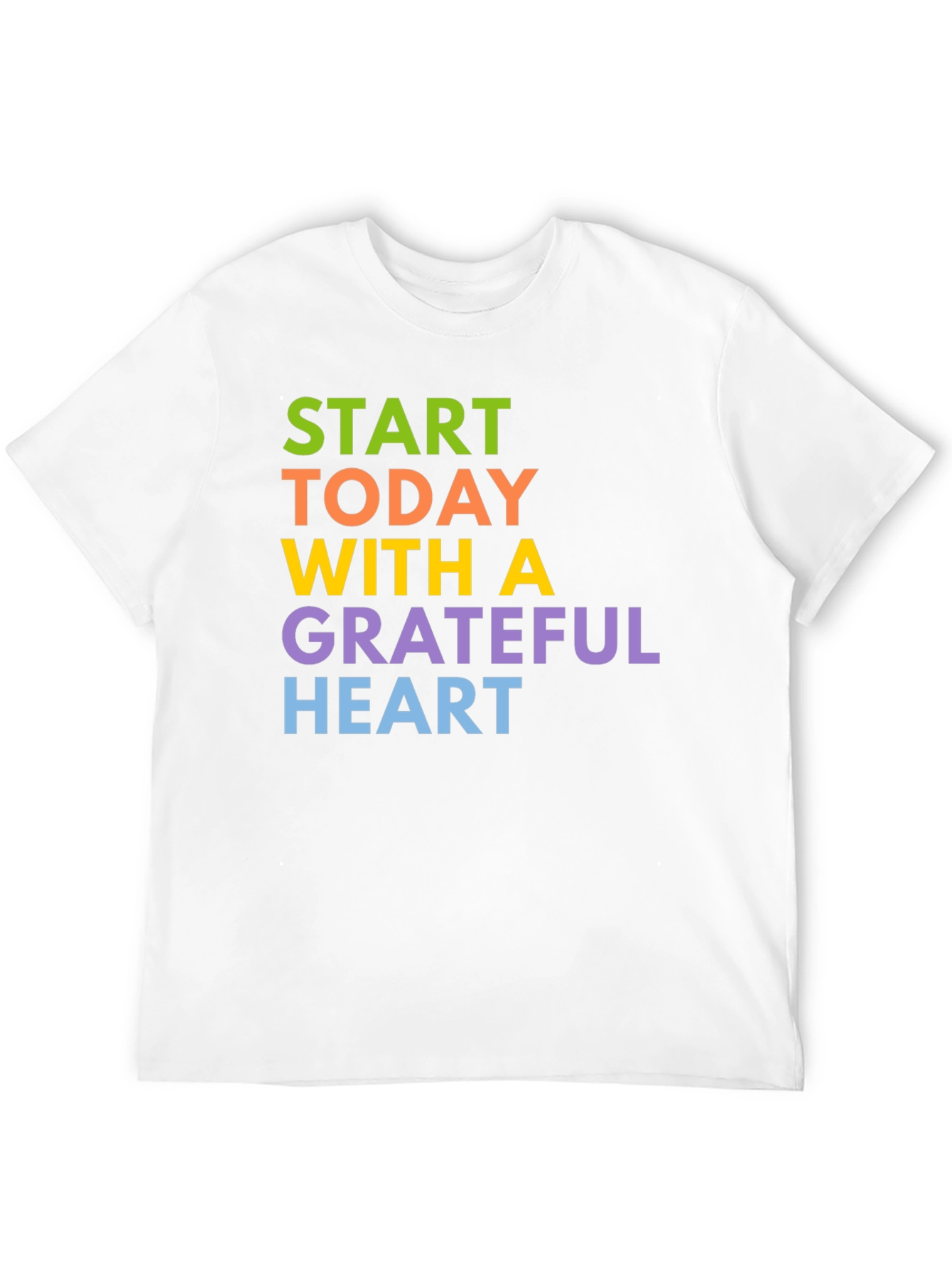 Grateful Heart Graphic Tee - Positive Vibes Black T-Shirt
