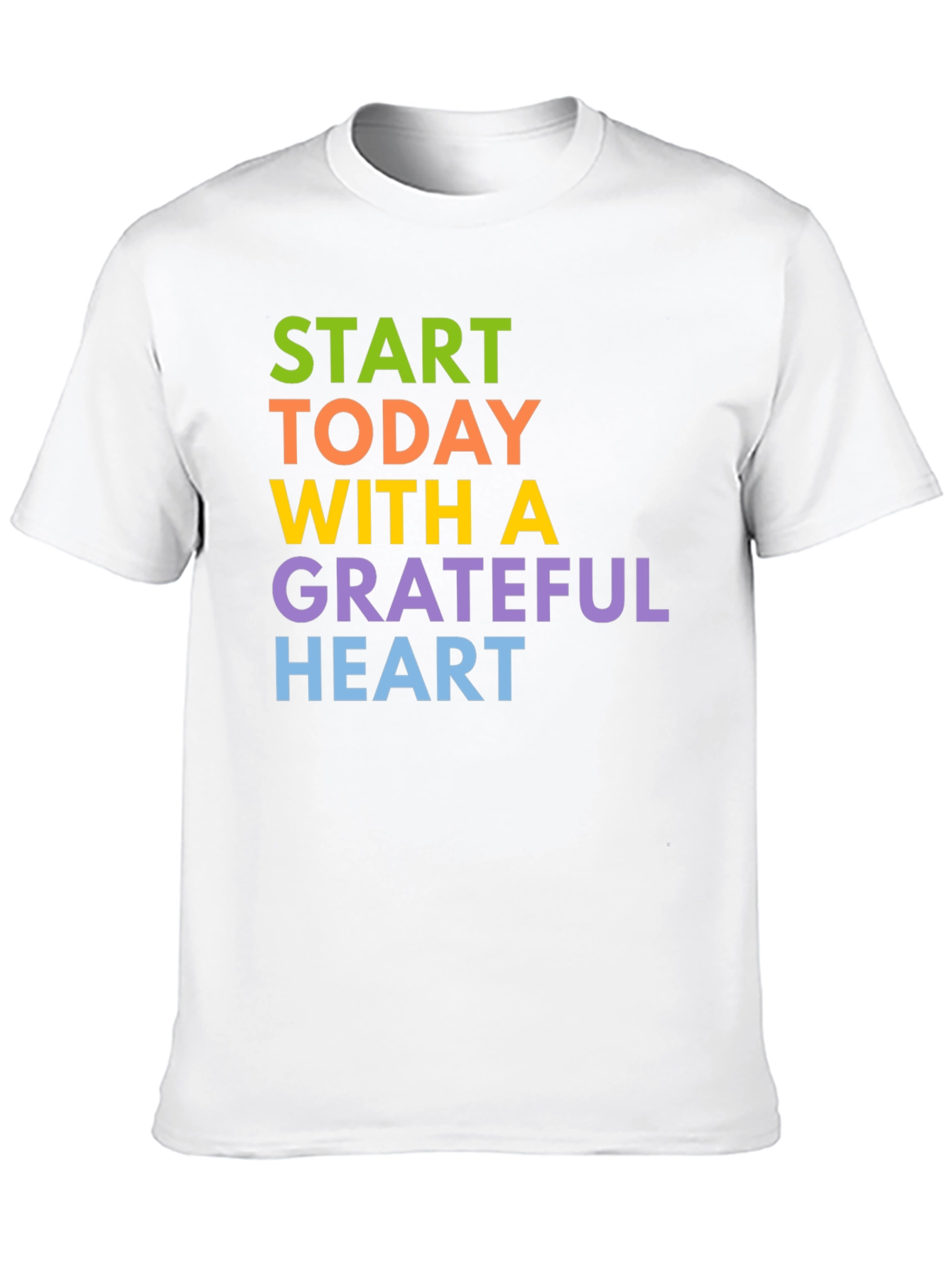 Grateful Heart Graphic Tee - Positive Vibes Black T-Shirt