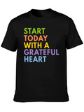 Grateful Heart Graphic Tee - Positive Vibes Black T-Shirt