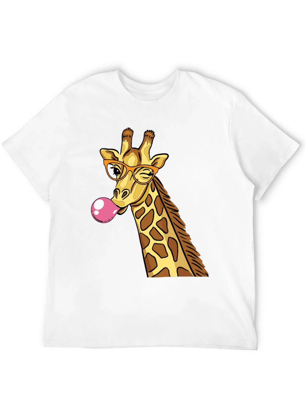 Giraffe Bubble Gum Graphic T-Shirt