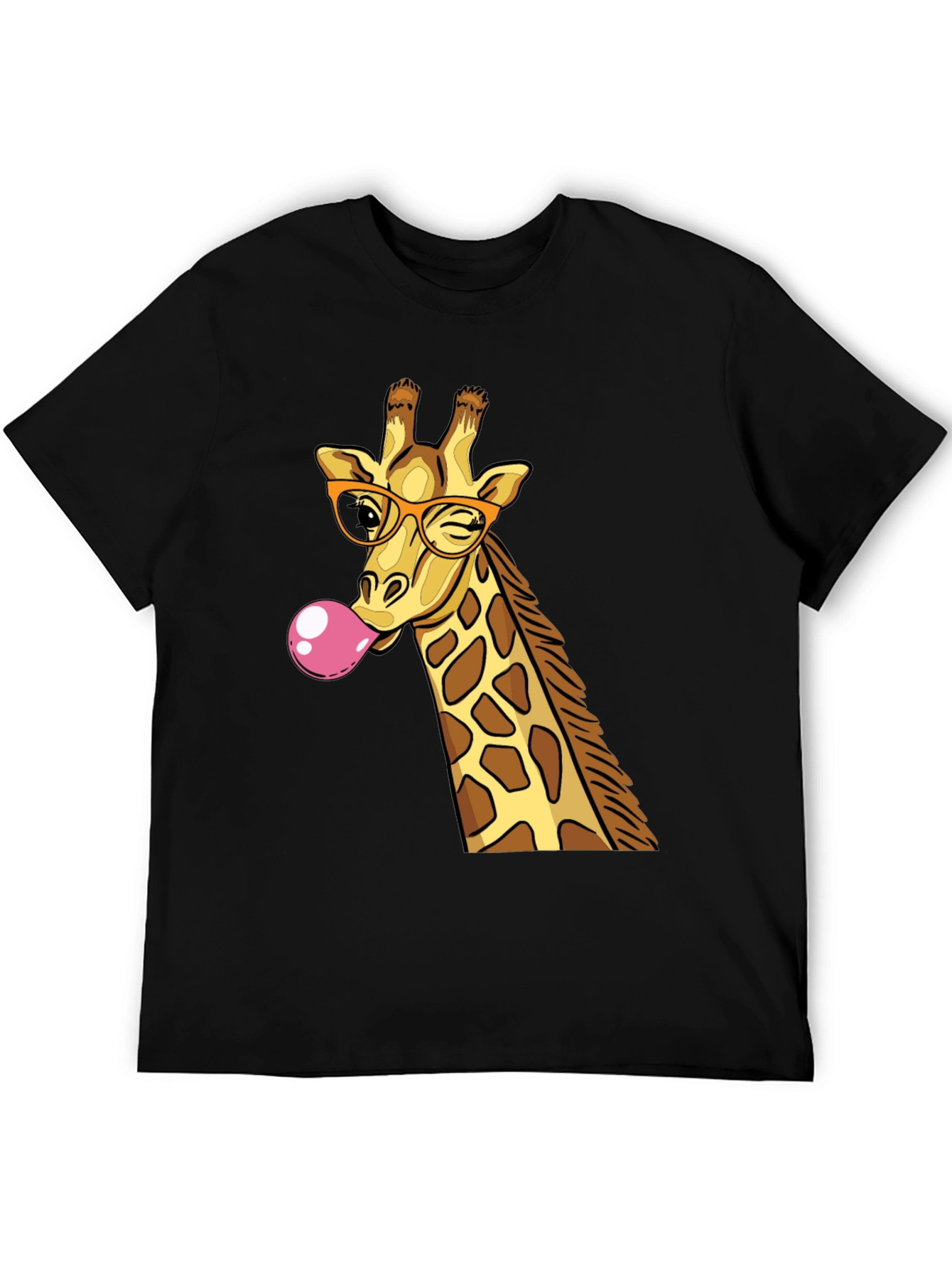 Giraffe Bubble Gum Graphic T-Shirt