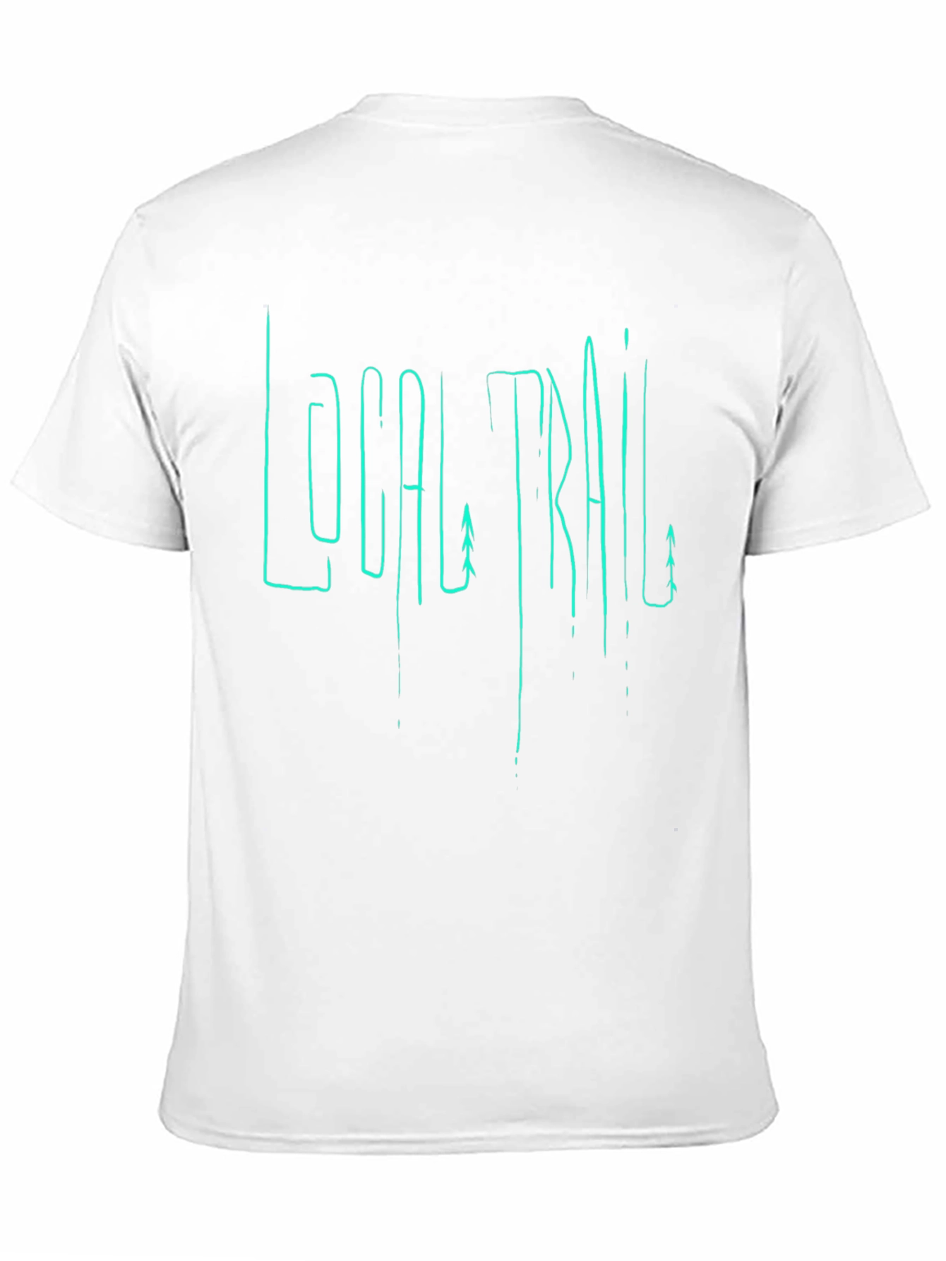 Local Trail Graphic Print Mens Black T-Shirt