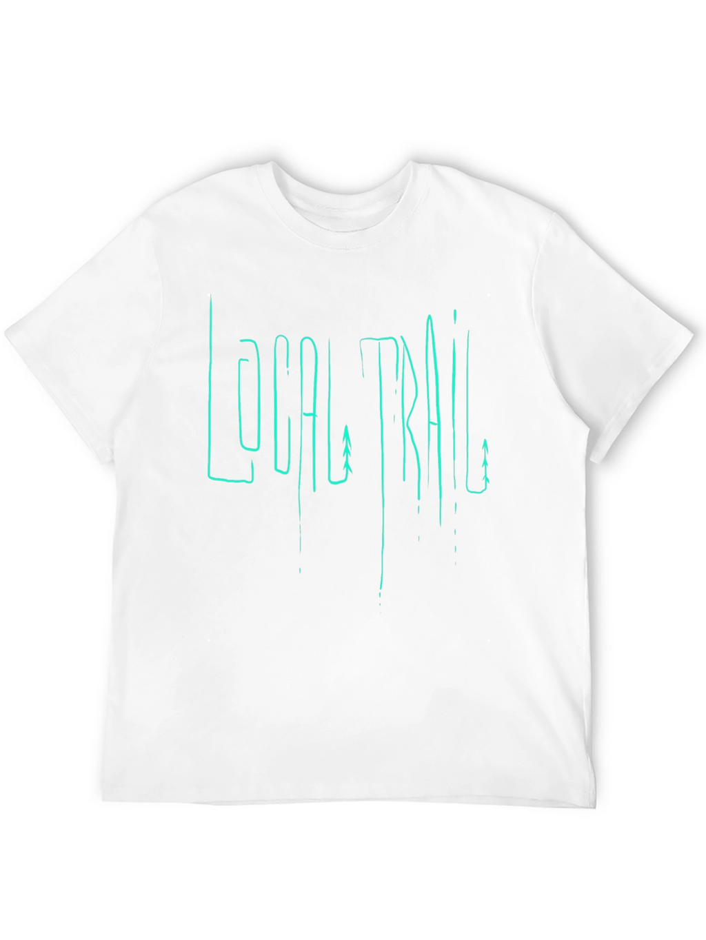 Local Trail Graphic Print Mens Black T-Shirt