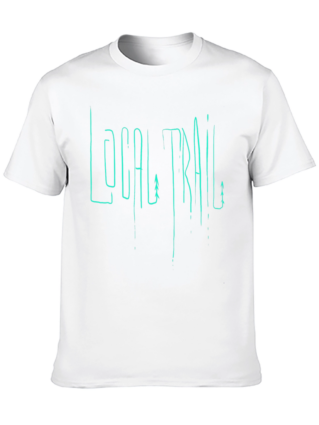 Local Trail Graphic Print Mens Black T-Shirt