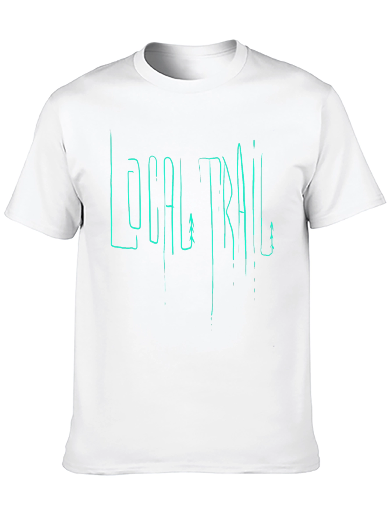 Local Trail Graphic Print Mens Black T-Shirt