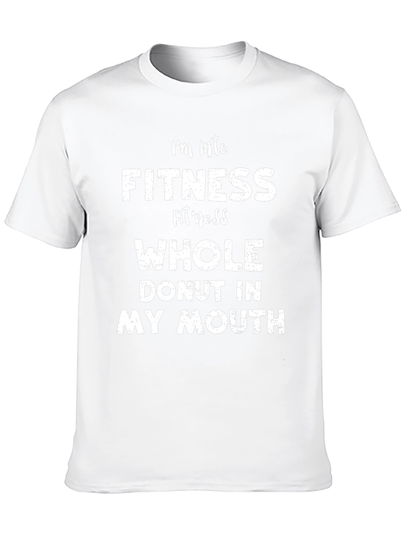 Funny Fitness Donut T-Shirt - Mens Black Tee
