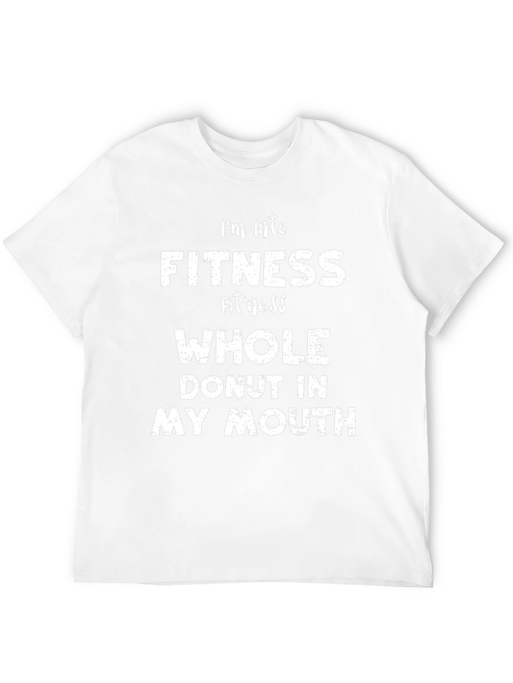 Funny Fitness Donut T-Shirt - Mens Black Tee