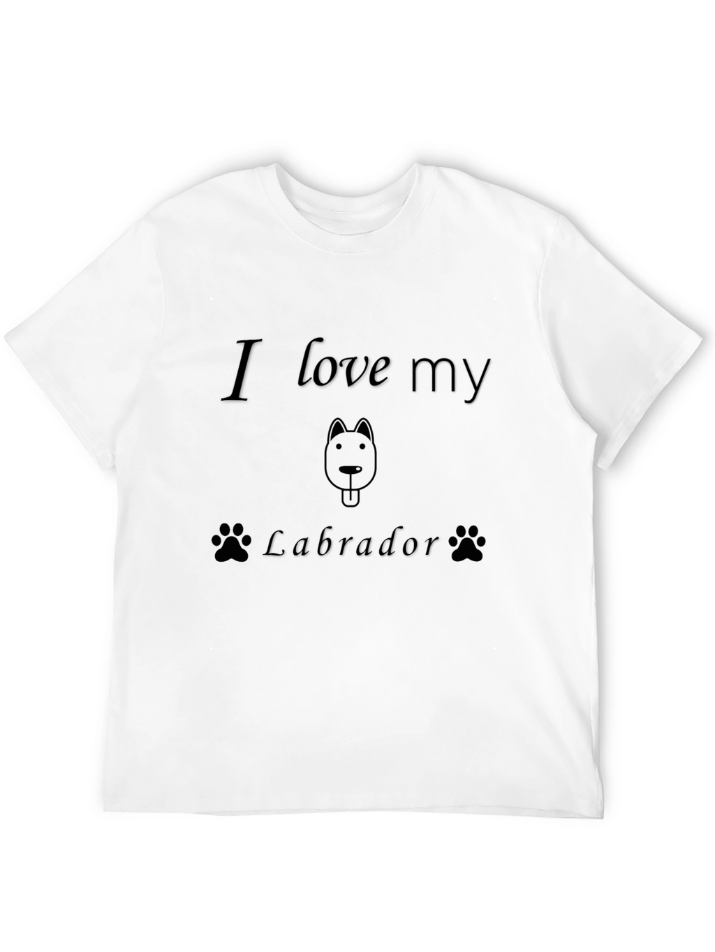 I Love My Labrador Black T-Shirt